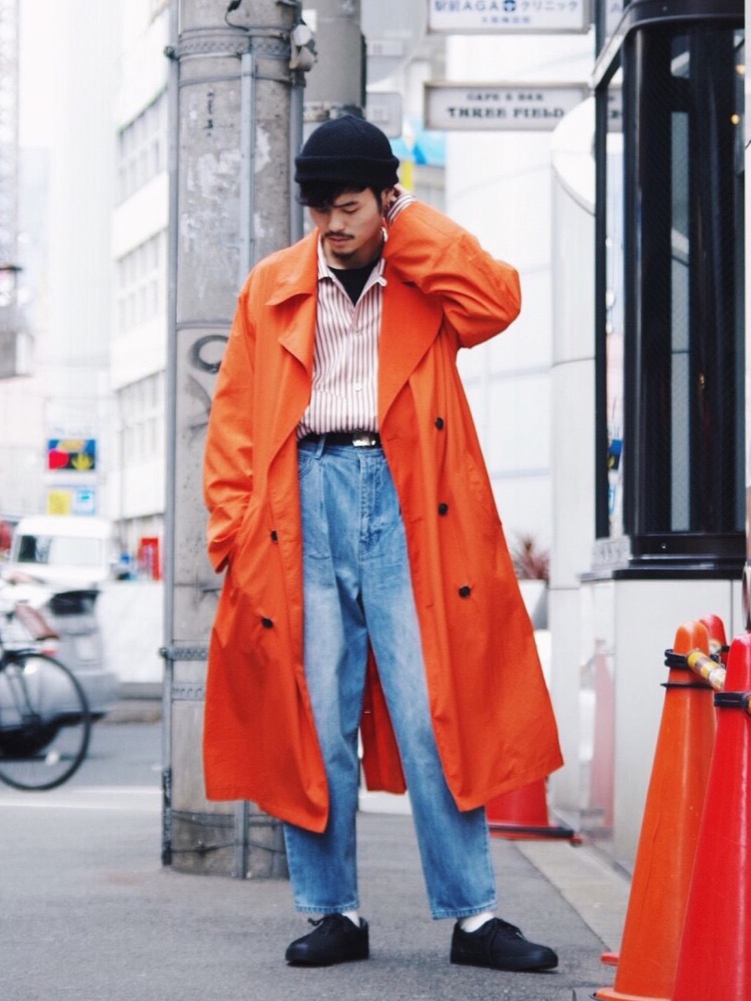 希少 masaki matsushima コーデュロイトレンチコート オレンジ 希少 masaki matsushima コーデュロイトレンチコート オレンジ