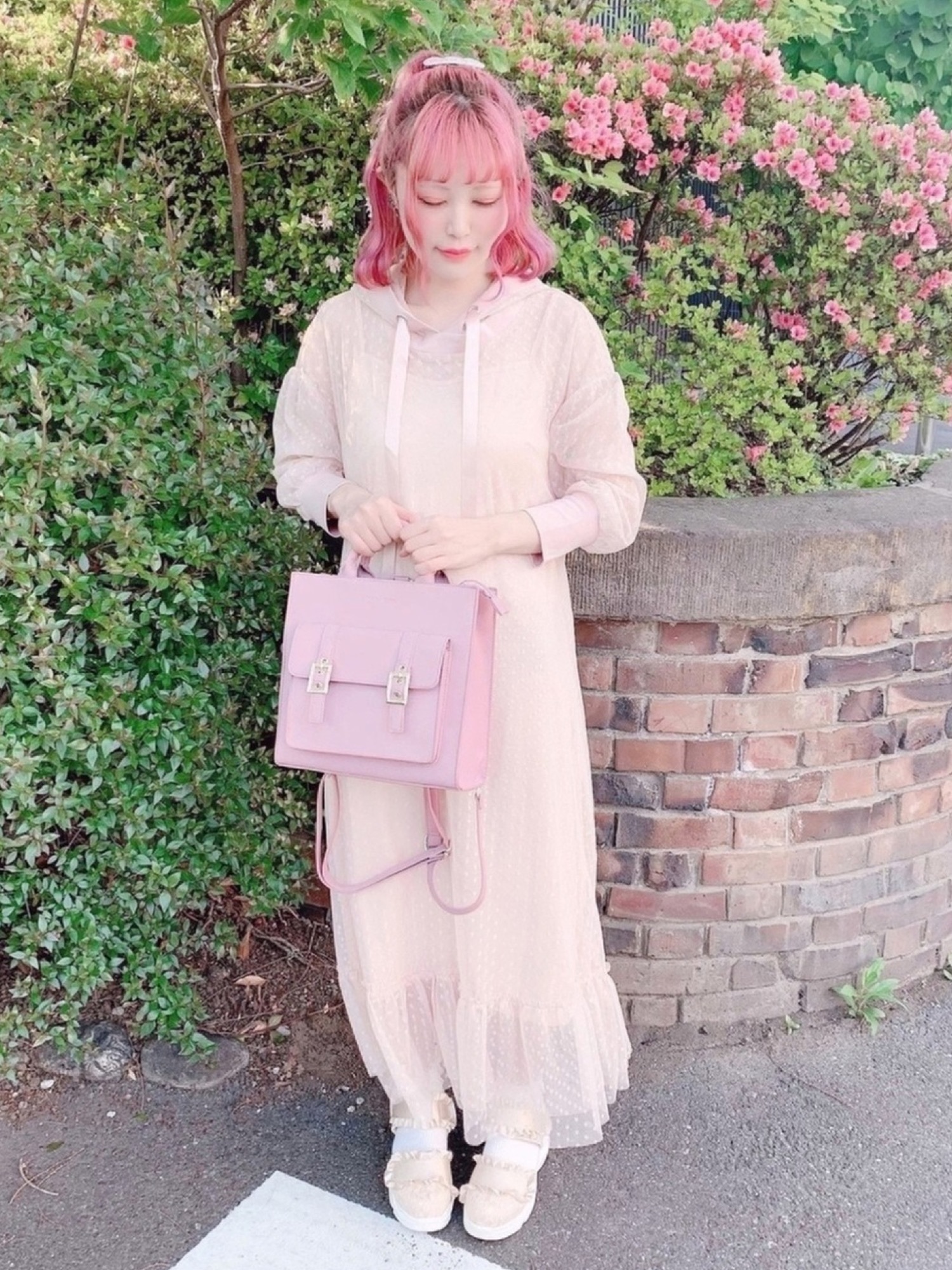 Honey Salon（ハニーサロン）の「ドットチュールワンピース