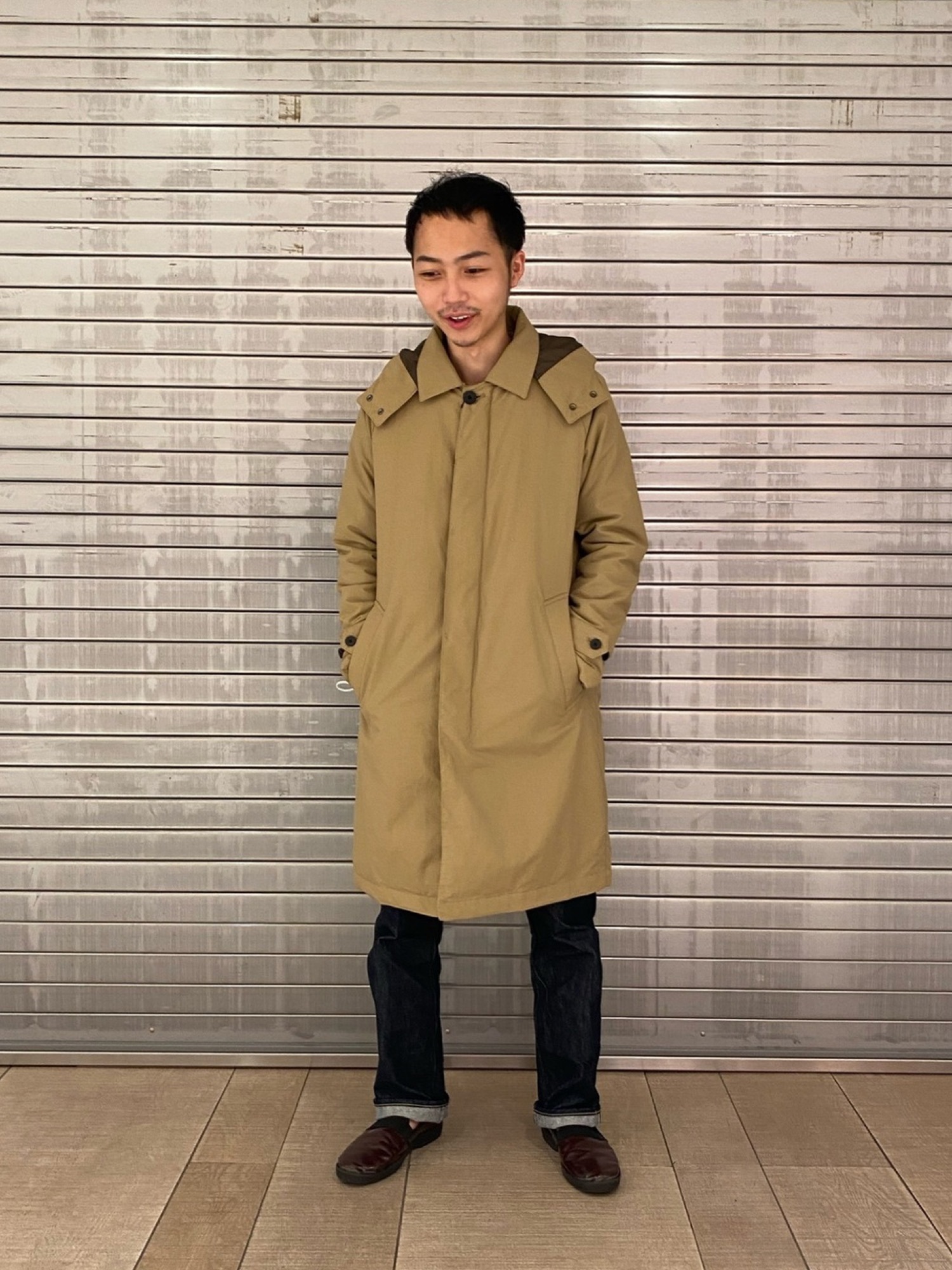 【新品未使用】ナノユニバース×河田ダウン/ハイブリッドダウンステンカラーコート 新品未使用】ナノユニバース×河田ダウン/ハイブリッドダウン