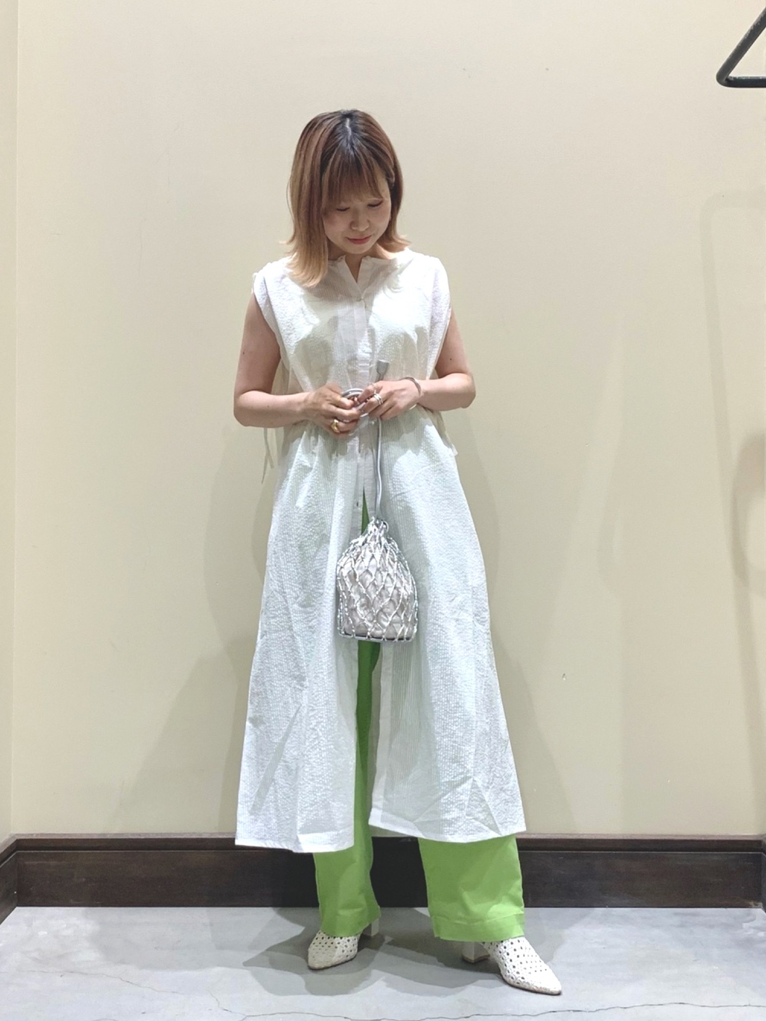 alice + olivia ストライプ柄 ノースリーブワンピース alice +