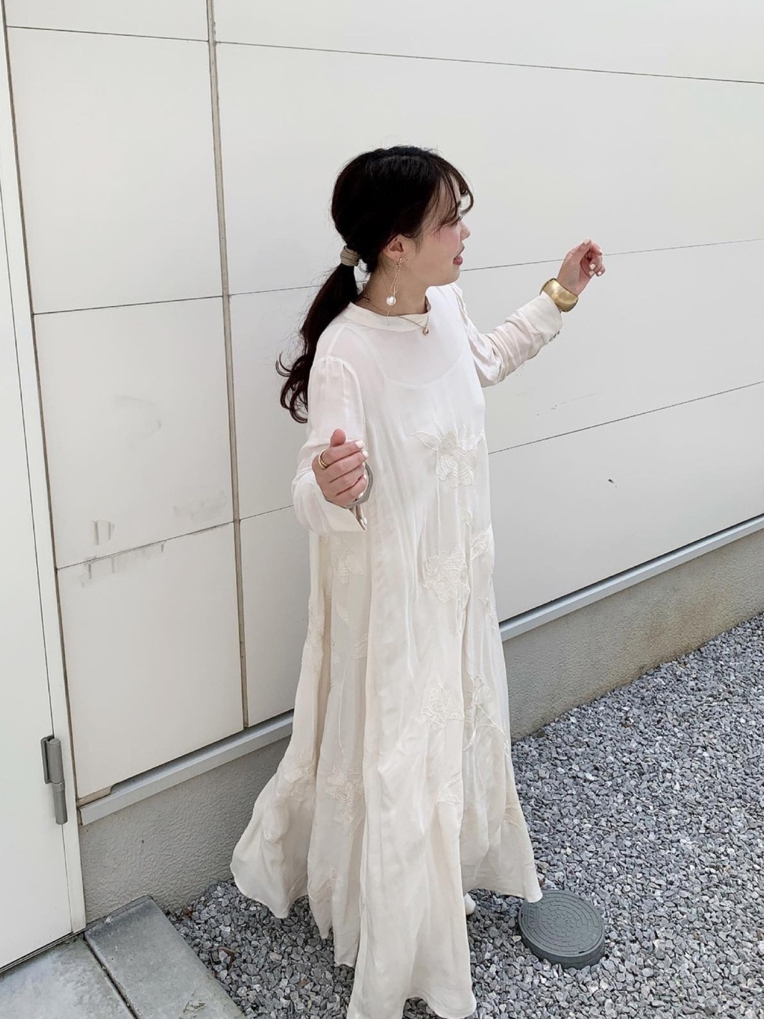 Ameri VINTAGE】2WAY FLOWER GARDEN DRESS