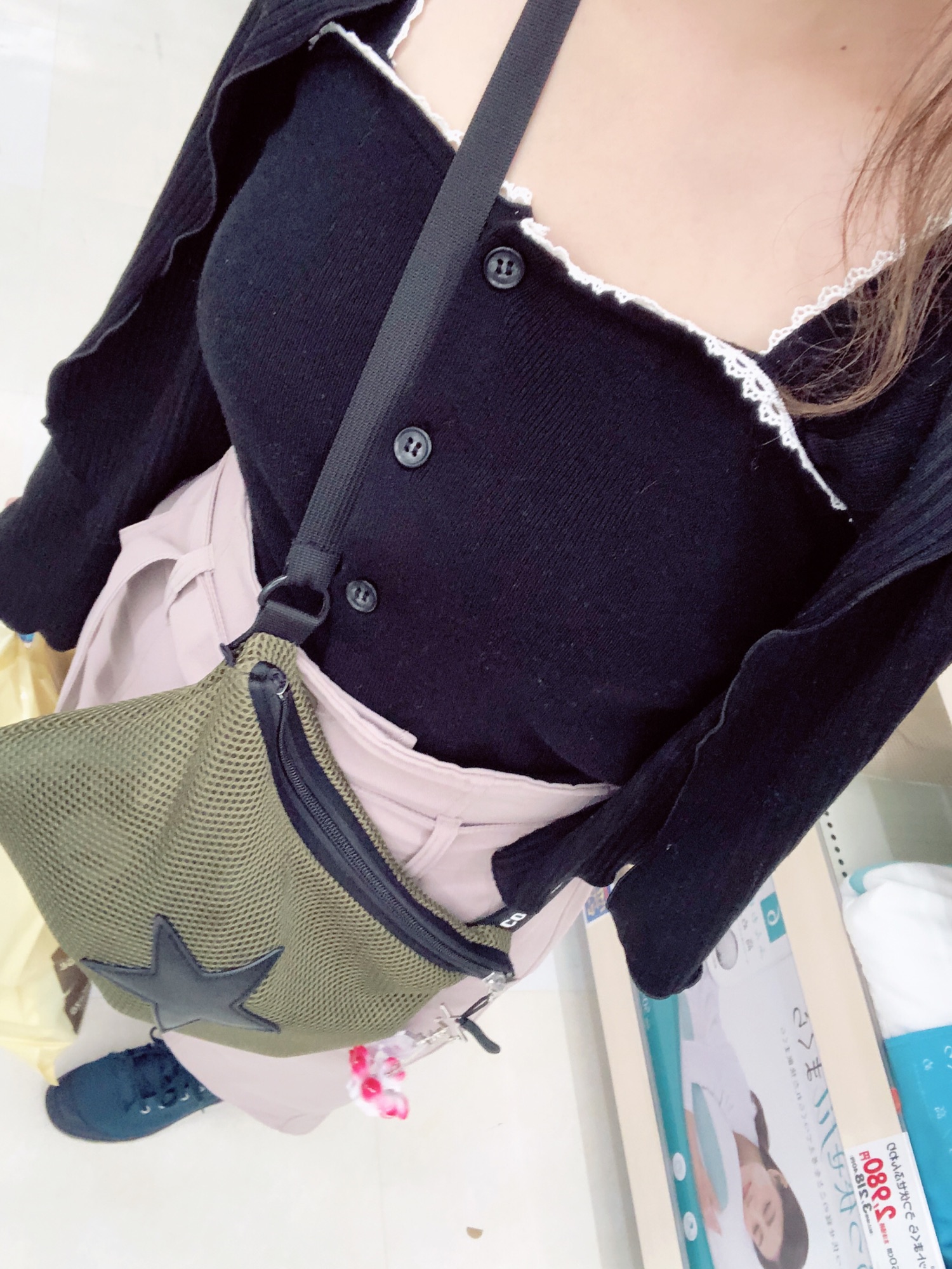 ★新品★コンバーストウキョウ★サコッシュ★ブラック CONVERSE（コンバース） PU レザー ボディバッグ レディース ウエスト