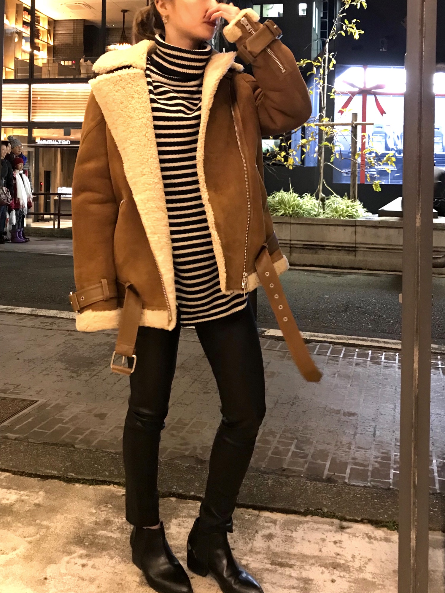 ALLSAINTS（オールセインツ）の「HAWLEY OVERSIZED SHEARLING BIKER