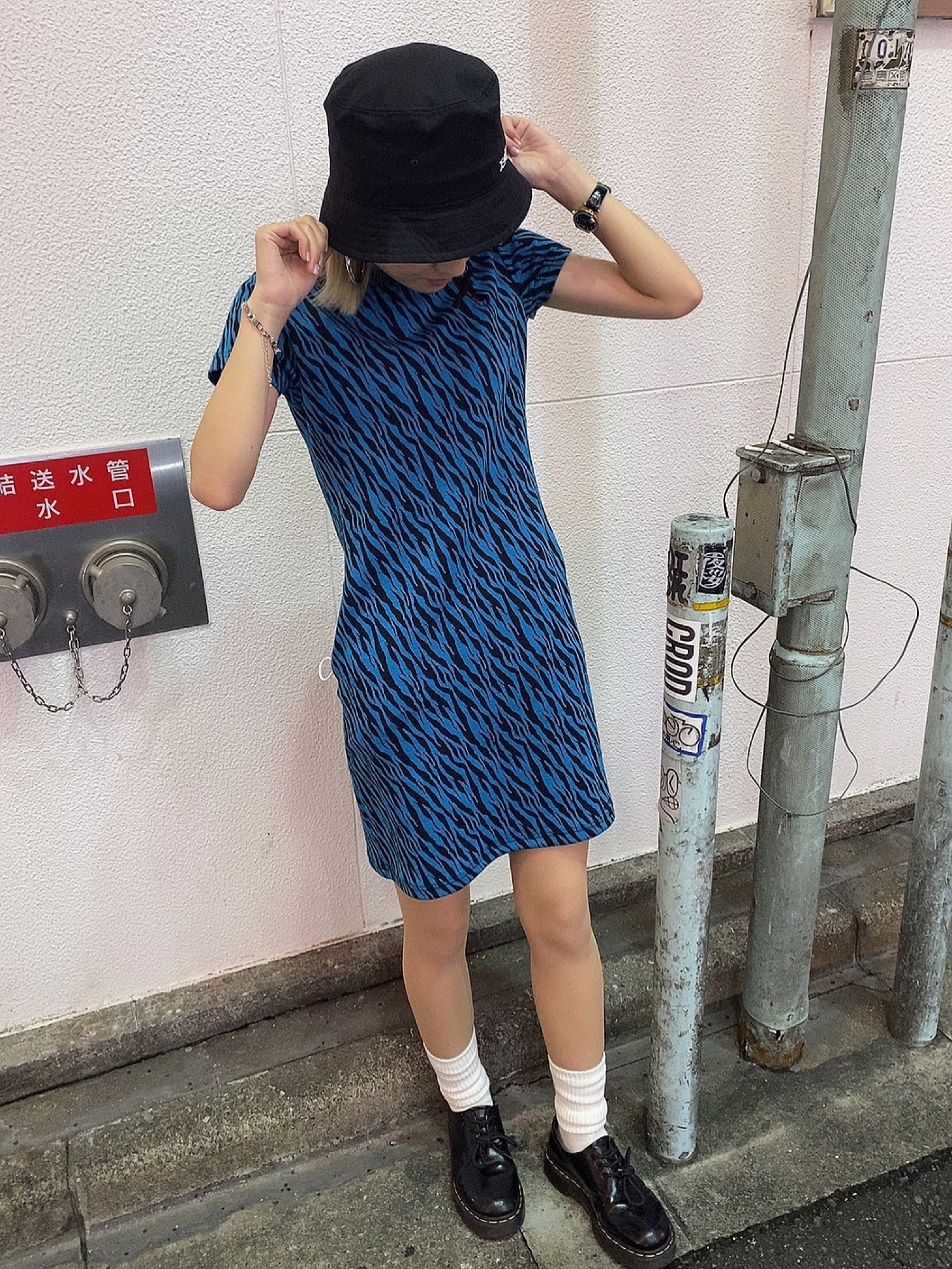 X-girl（エックスガール）の「ZEBRA JACQUARD DRESS（ワンピース