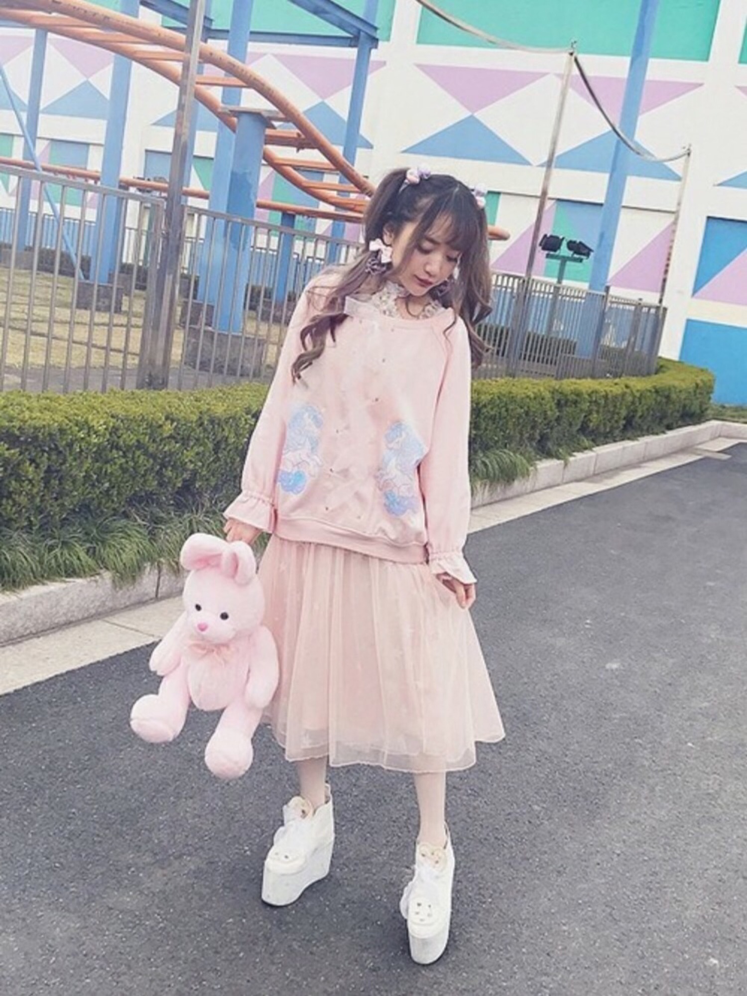 Bobon21（ボボンニジュウイチ）の「星柄チュールスカート（スカート