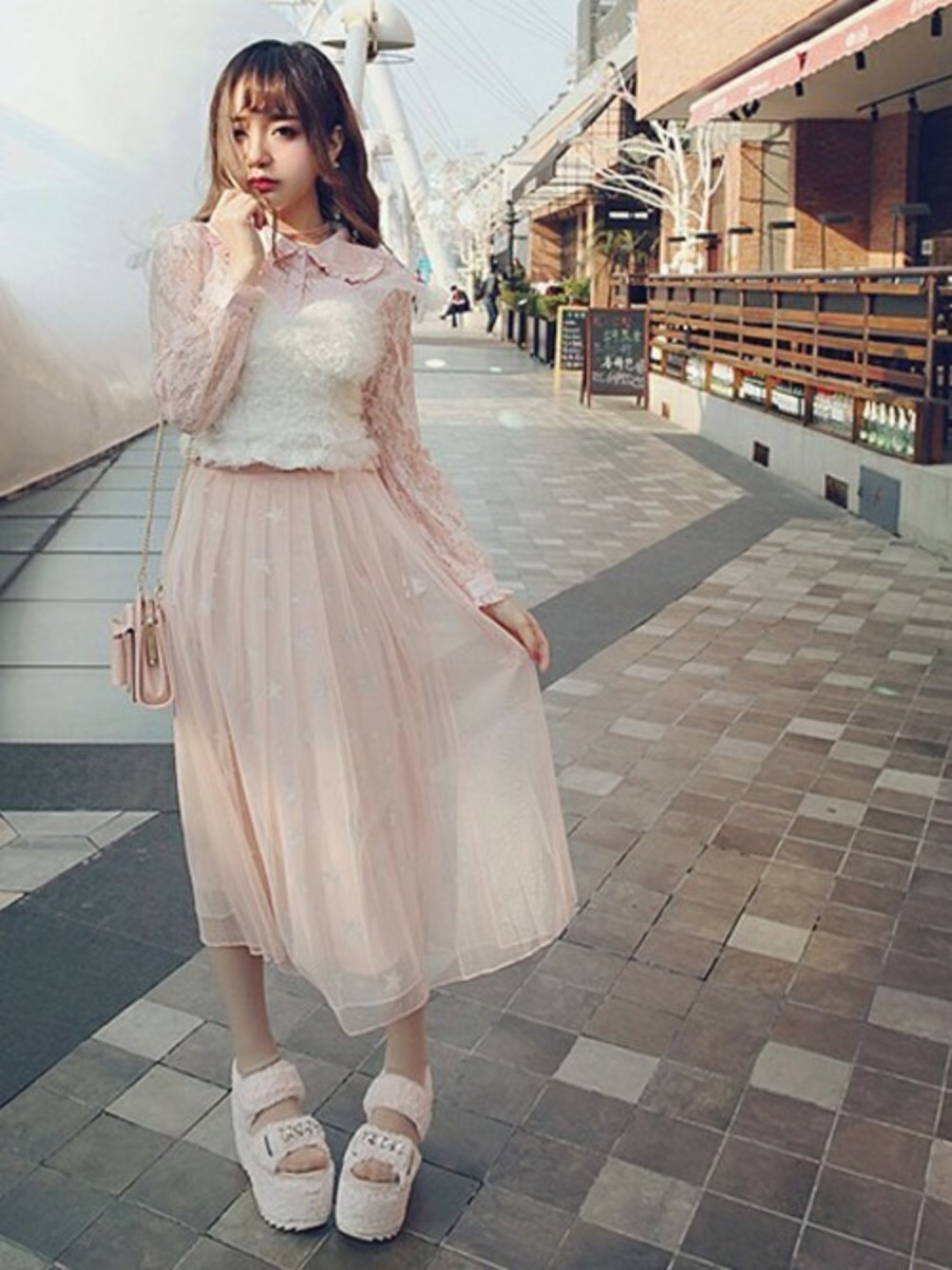 Bobon21（ボボンニジュウイチ）の「星柄チュールスカート（スカート