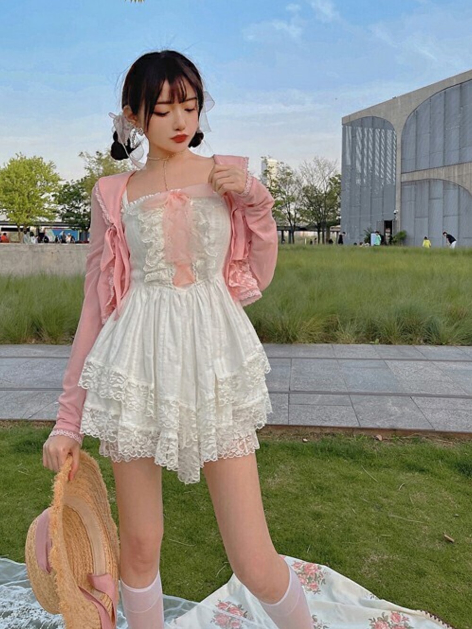 Bobon21（ボボンニジュウイチ）の「バレリーナ風レースアップ