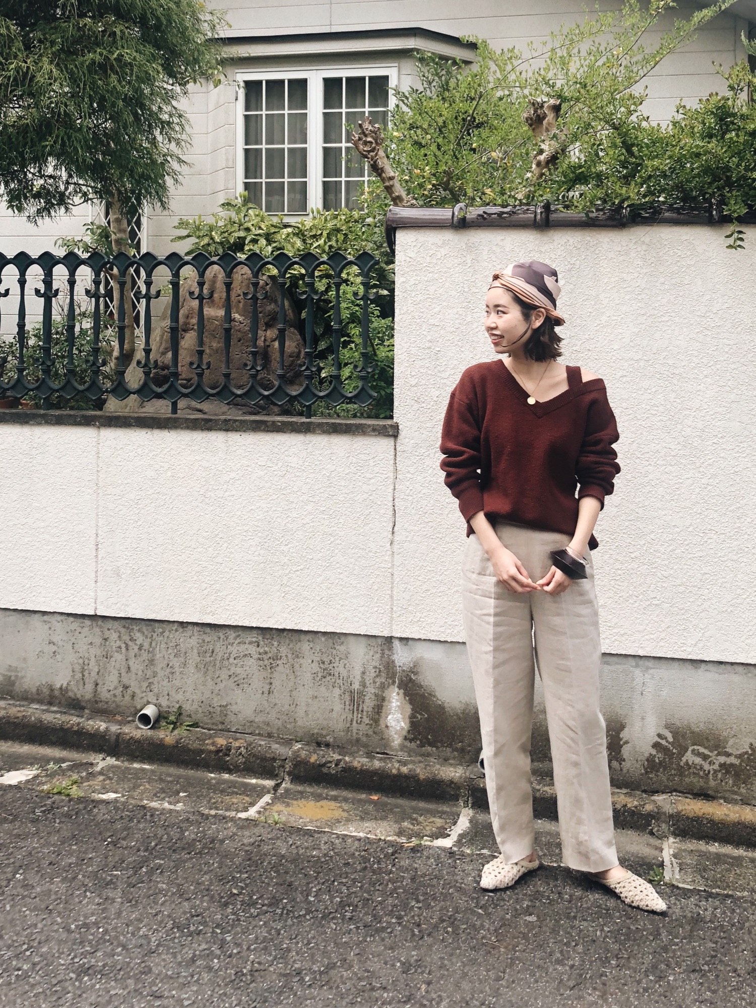 6（ロク）の「＜6(ROKU)＞V NECK KNIT PULLOVER/ニット（ニット