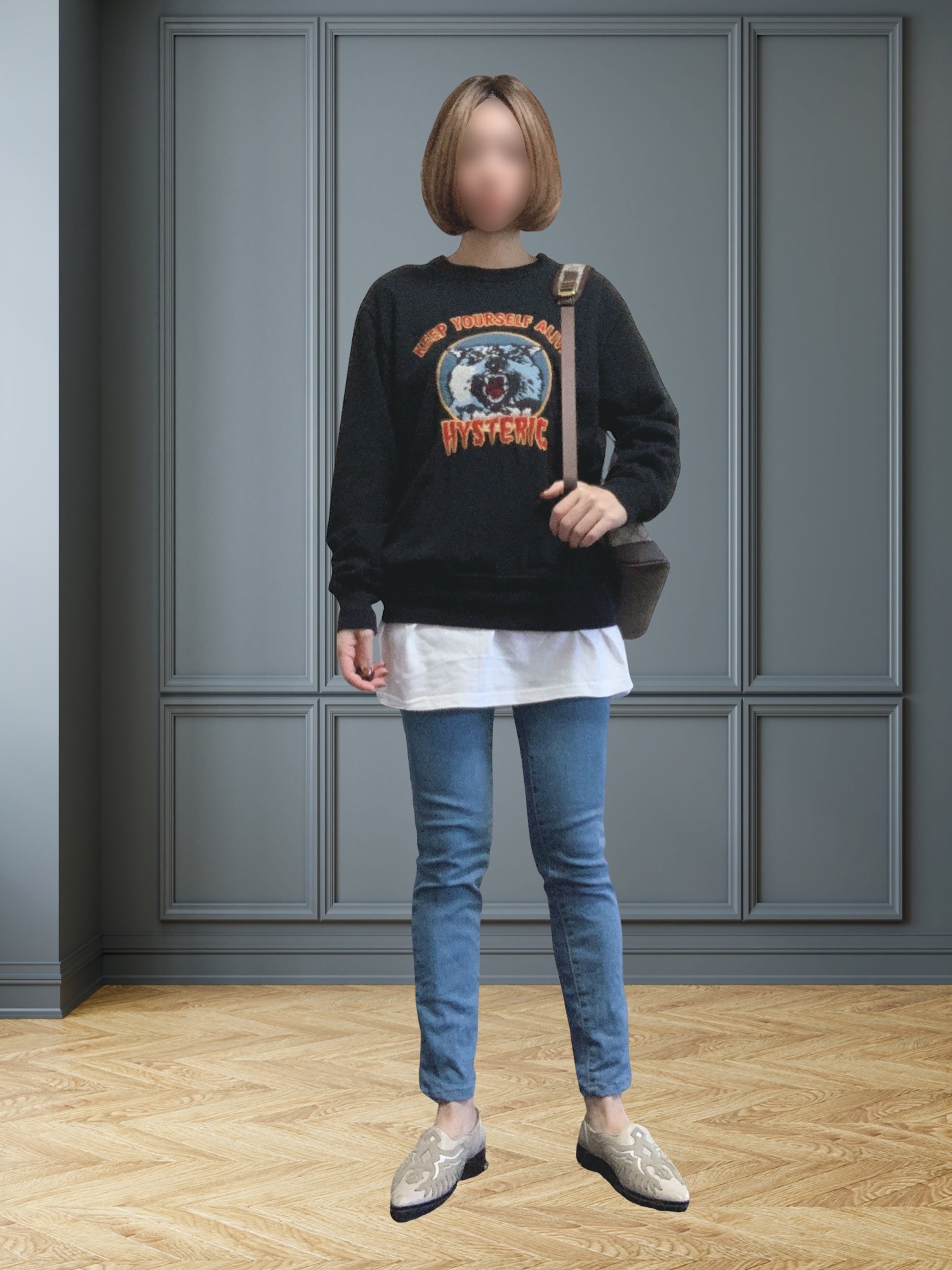 HYSTERIC GLAMOUR（ヒステリックグラマー）の「WOLF HEAD刺繍 SW