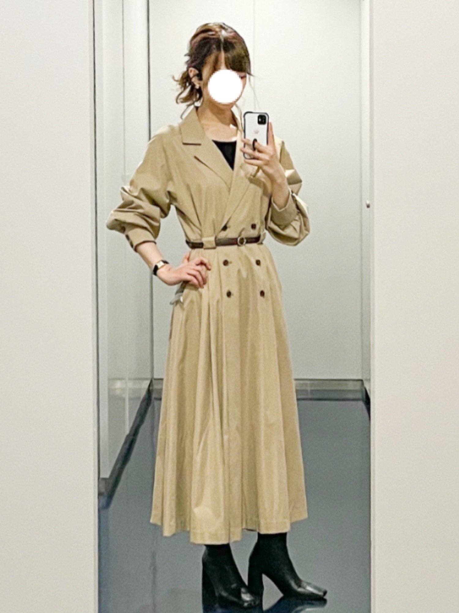 ロングワンピース/マキシワンピースLONG COAT LIKE BELT DRESS