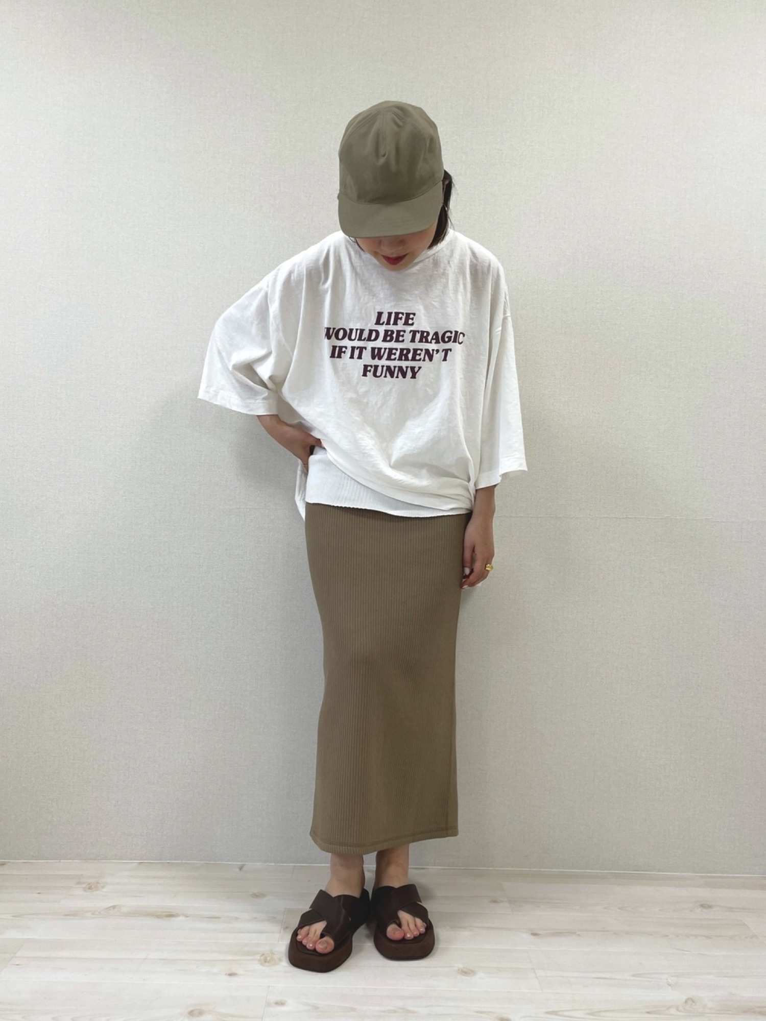 FRAMeWORK（フレームワーク）の「ロングスラブロゴBIG Tシャツ◇（T