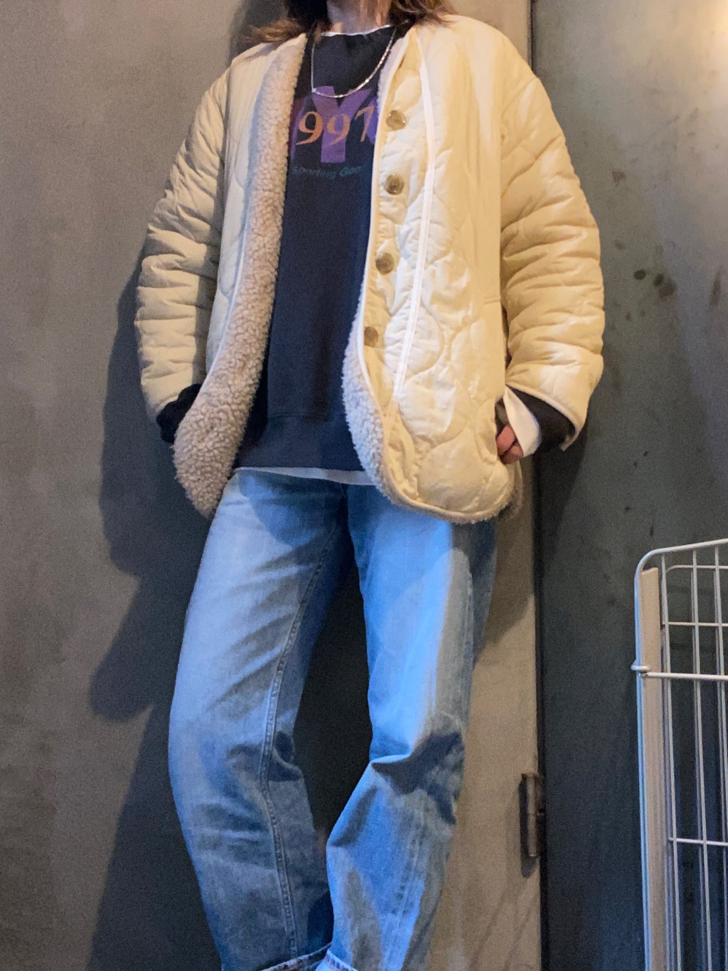 CANAL JEAN via j(ヴィアジェイ) キルティング中ボアジャケット 【公式 