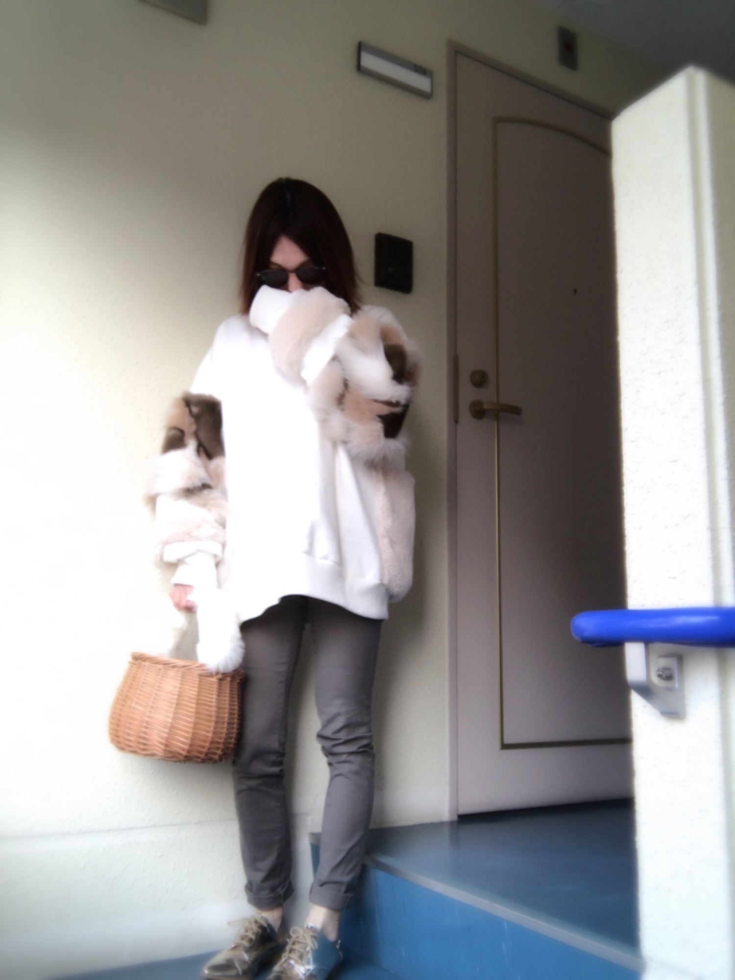 AMERI FUR PATCHWORK SWEAT  アメリ Ameri（アメリ）の「FUR PATCHWORK SWEAT（スウェット）」 - WEAR