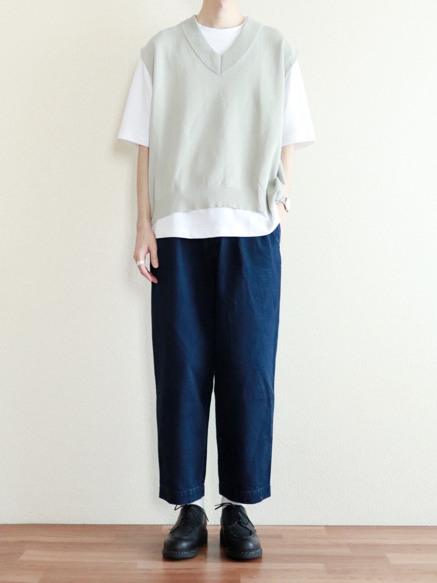 unfil アンフィル  2タック　デニム　トラウザー　ブラック unfil (アンフィル) 14oz organic cotton denim 2tuck trousers