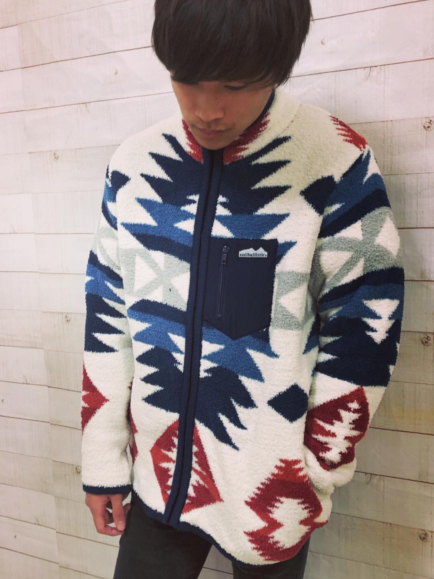 Antiballistic パータン ニット ジップアップ M アンチバリスティック 