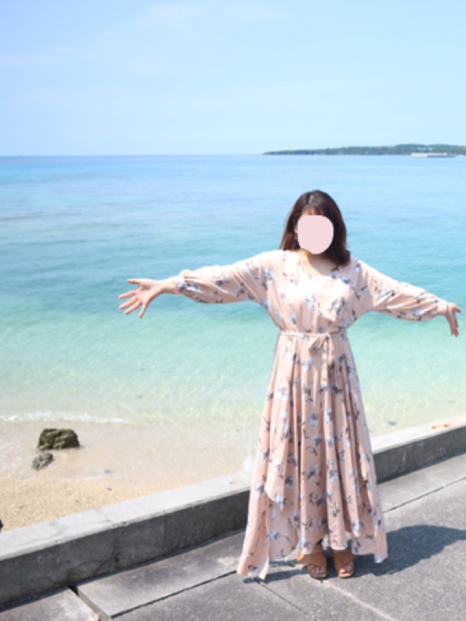 chico ワンピース 夏 花柄 Shinzone オリエンタル フラワー ドレス 花 