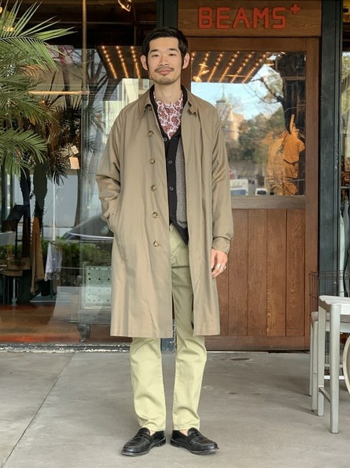 BEAMS PLUS コットン シルク シャンブレー バルカラーコート 春夏 BEAMS PLUS（ビームスプラス）の「BEAMS PLUS / コットン シルク