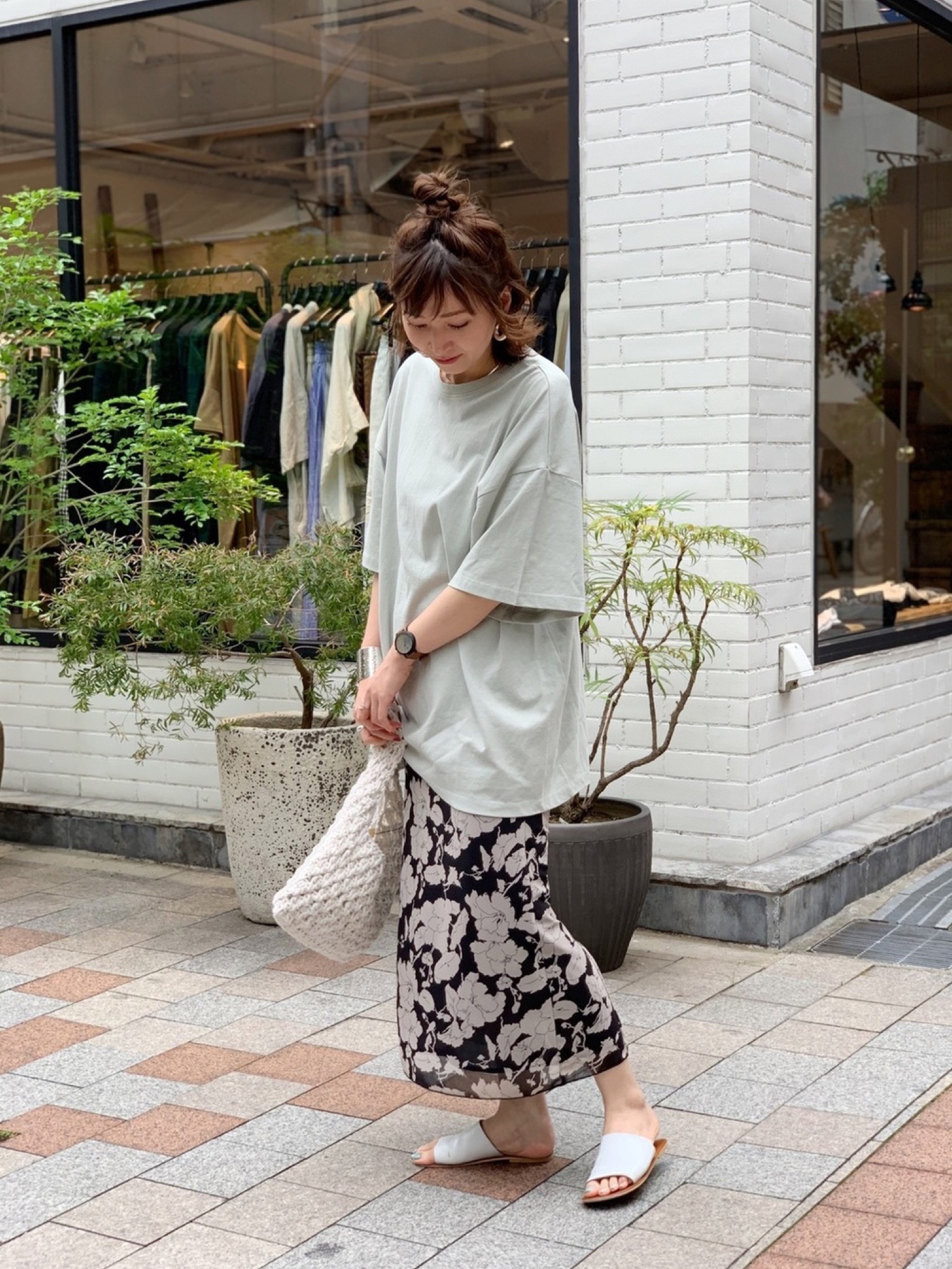 TODAYFUL Flower Georgette フラワージョーゼットスカート