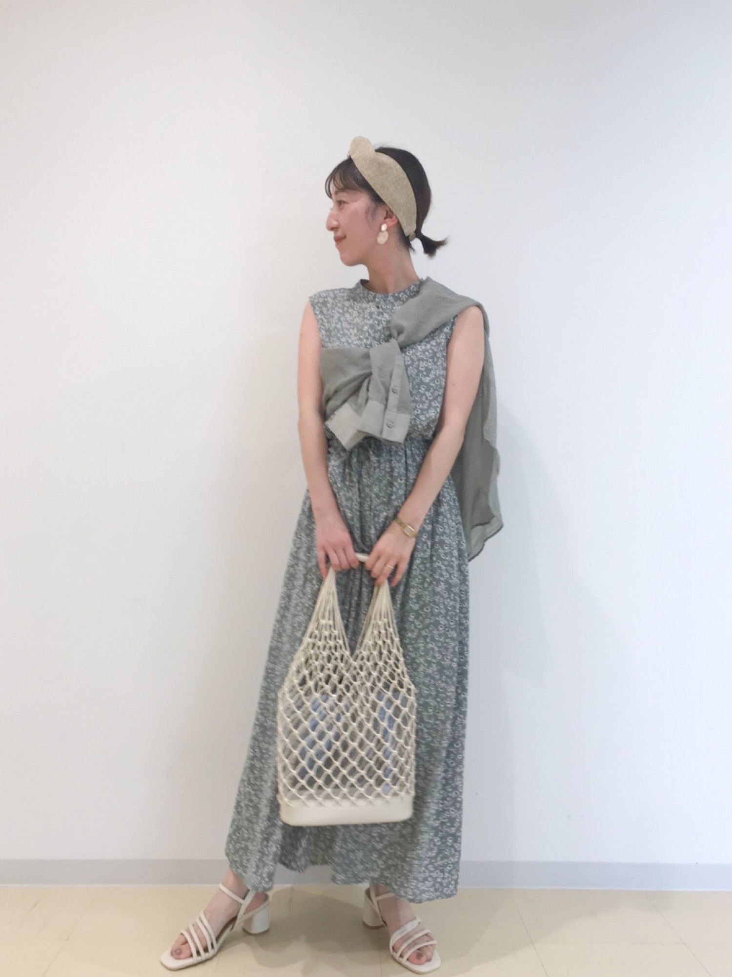 ROPE' PICNIC（ロペピクニック）の「小花フラワープリントバンドカラー