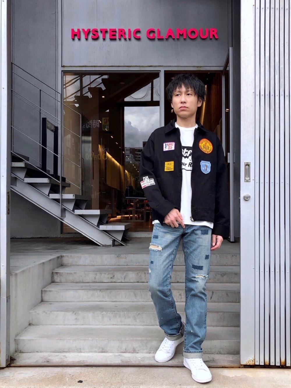 ヒステリックグラマー　長袖Tシャツ/M/コットン/ホワイト I'M WITH THE BAND Tシャツ（Tシャツ/カットソー）｜HYSTERIC