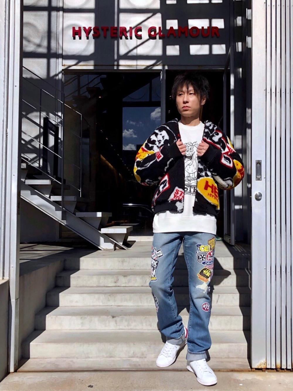 HYSTERIC GLAMOUR SBM FLYING V スウェット【G】. ヒステリックグラマー》FLYING V スウェット (HYSTERIC GLAMOUR