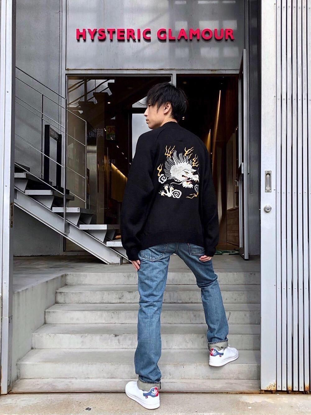 【最高デザイン】ヒステリックグラマー　ドラゴン刺繍　ニットジップジャケット　L HYSTERIC GLAMOUR（ヒステリックグラマー）の「DRAGON HEAD刺繍