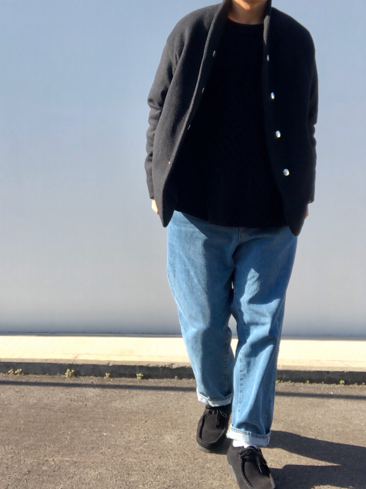 bukht（ブフト）の「bukht/ブフト/new big denim pants stone bio wash