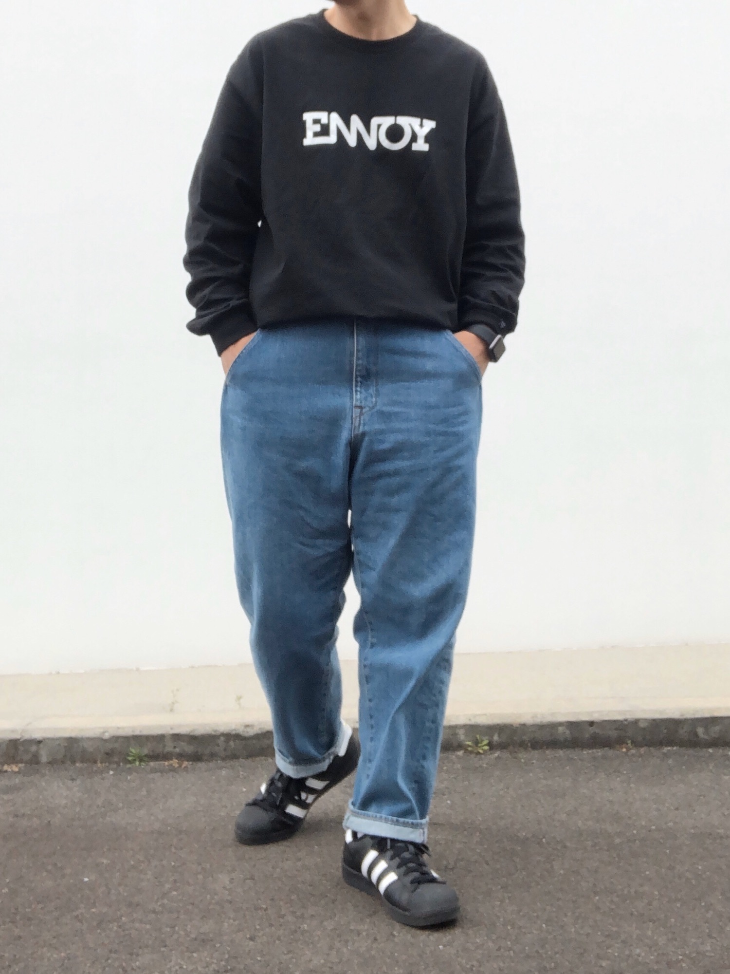 bukht（ブフト）の「bukht/ブフト/new big denim pants stone bio wash