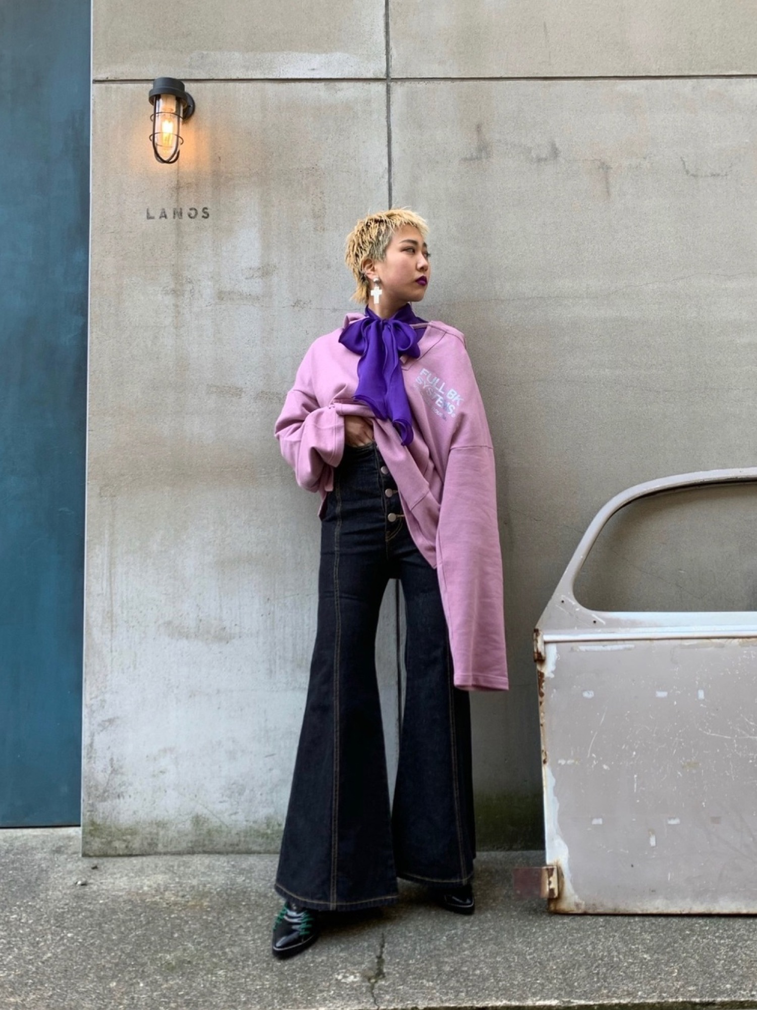 PAMEO POSE（パメオポーズ）の「Alien Leg Denim Pants（デニム