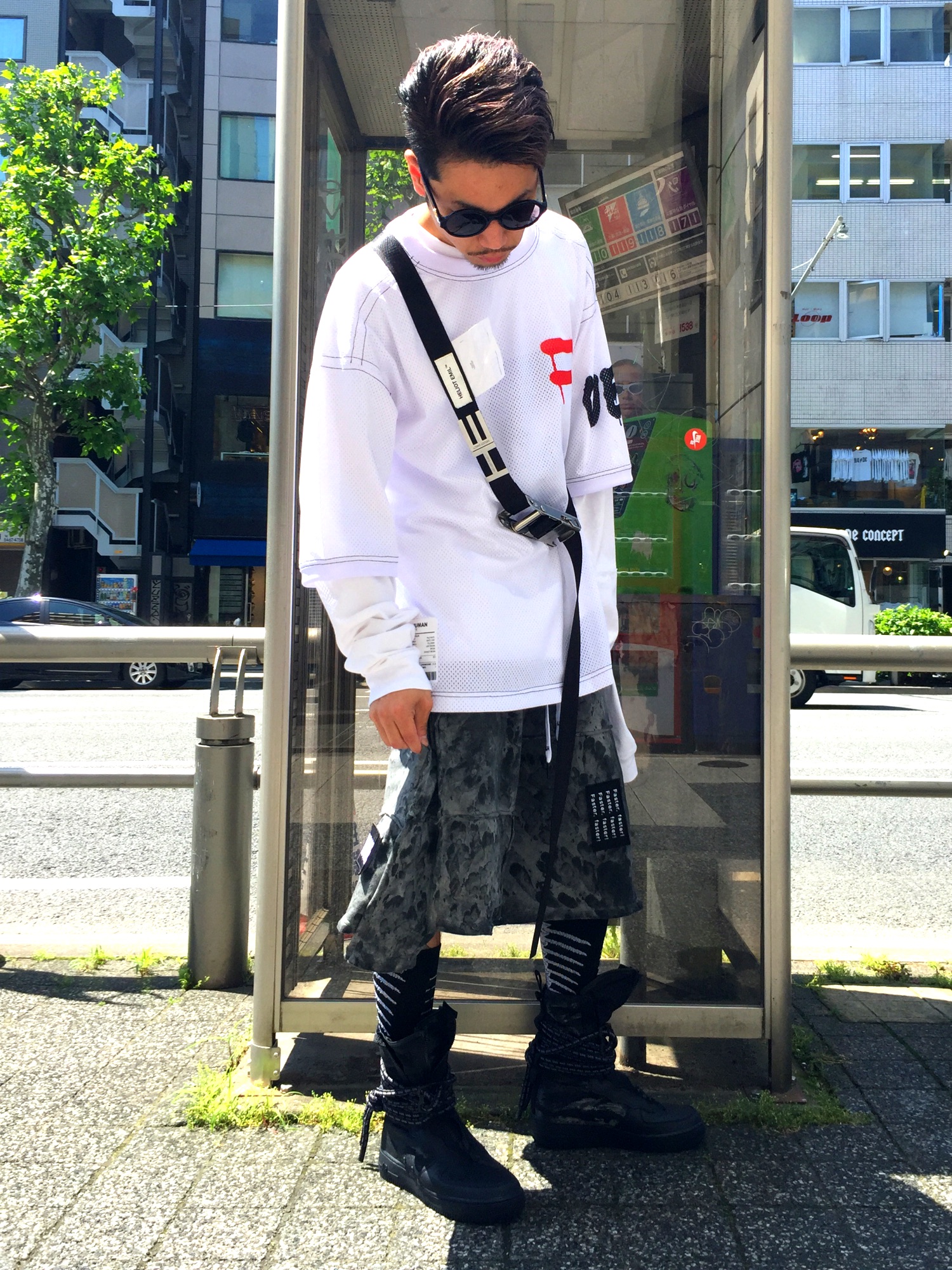 希少　ヘリオットエミル　ガチャベルト　HEロゴ　カラビナ付　フリーサイズ　黒 希少 ヘリオットエミル ガチャベルト HEロゴ カラビナ付