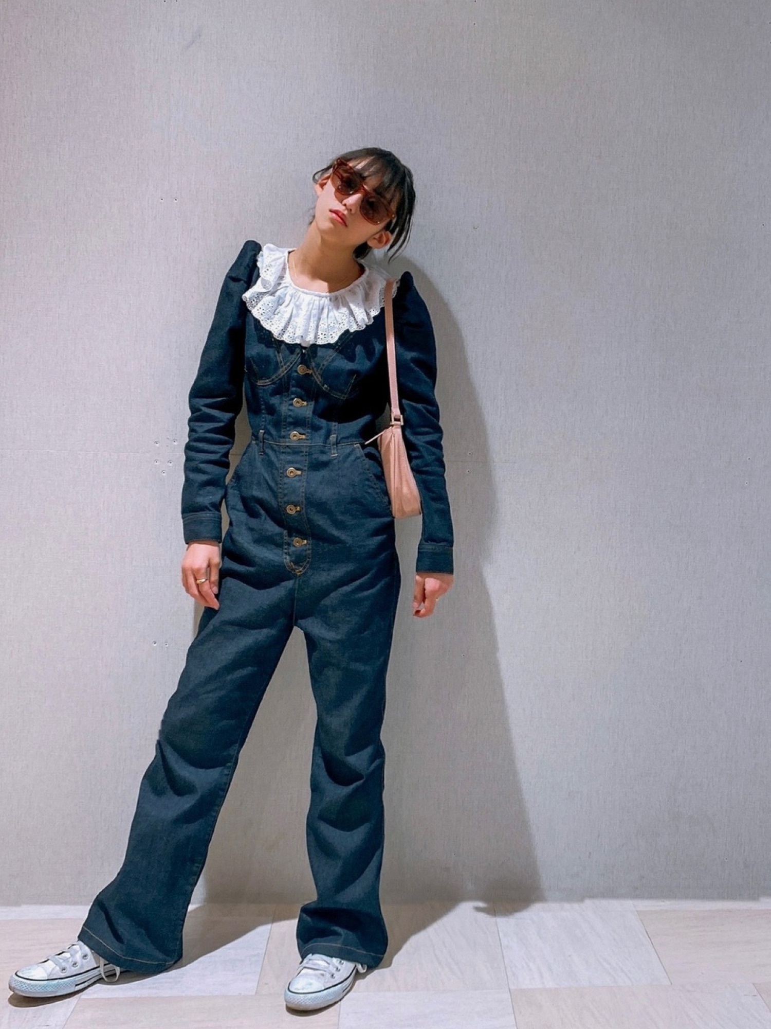 charles chaton C denim all-in-one - サロペット