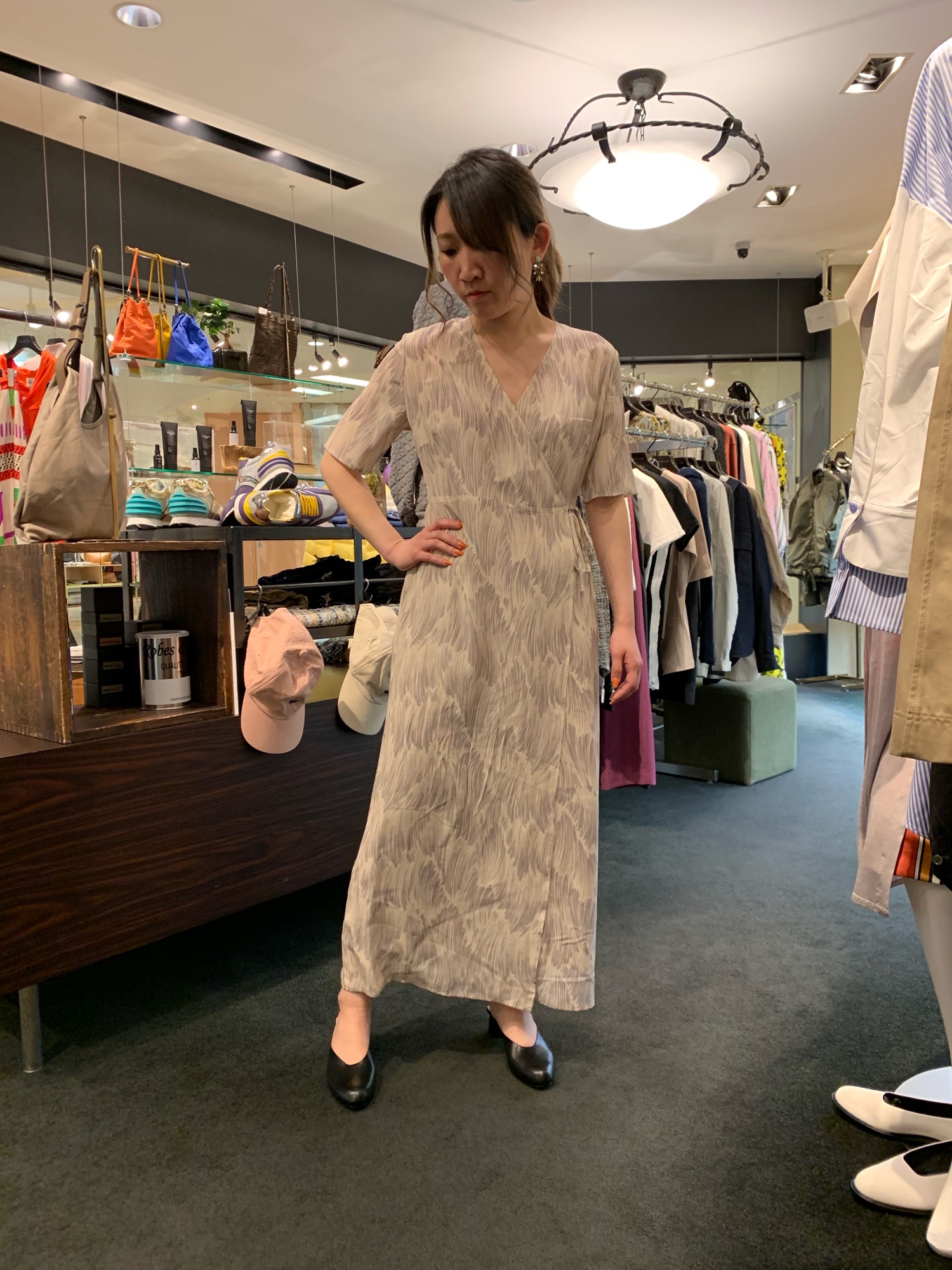 CLANE シルクワンピース BRUSH COLOR SILK OP CLANE（クラネ）の「CLANE/クラネ/BRUSH COLOR SILK ONE PIECE