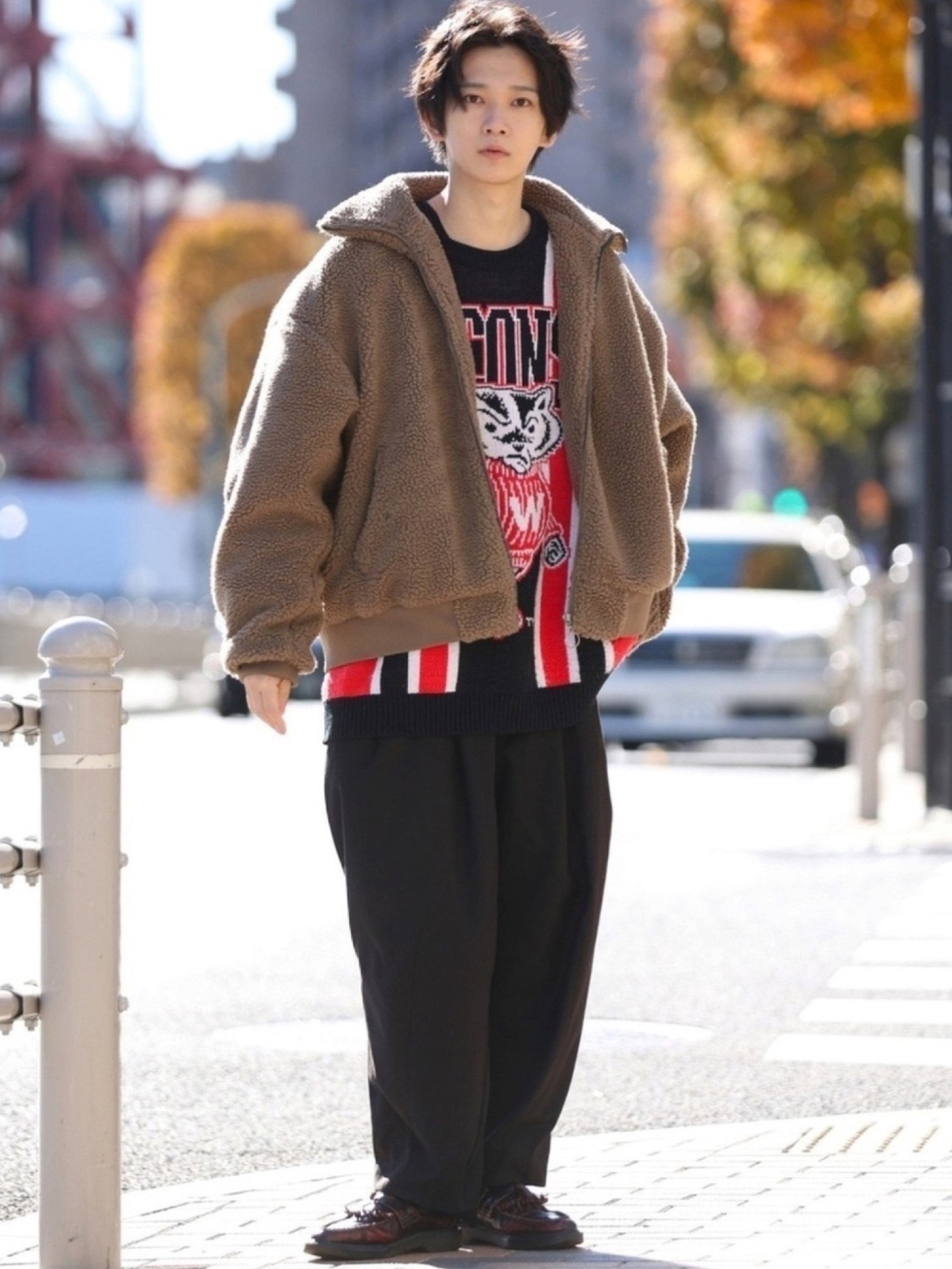 Lui's（ルイス）の「オリジナルファブリックウール混 バルーン