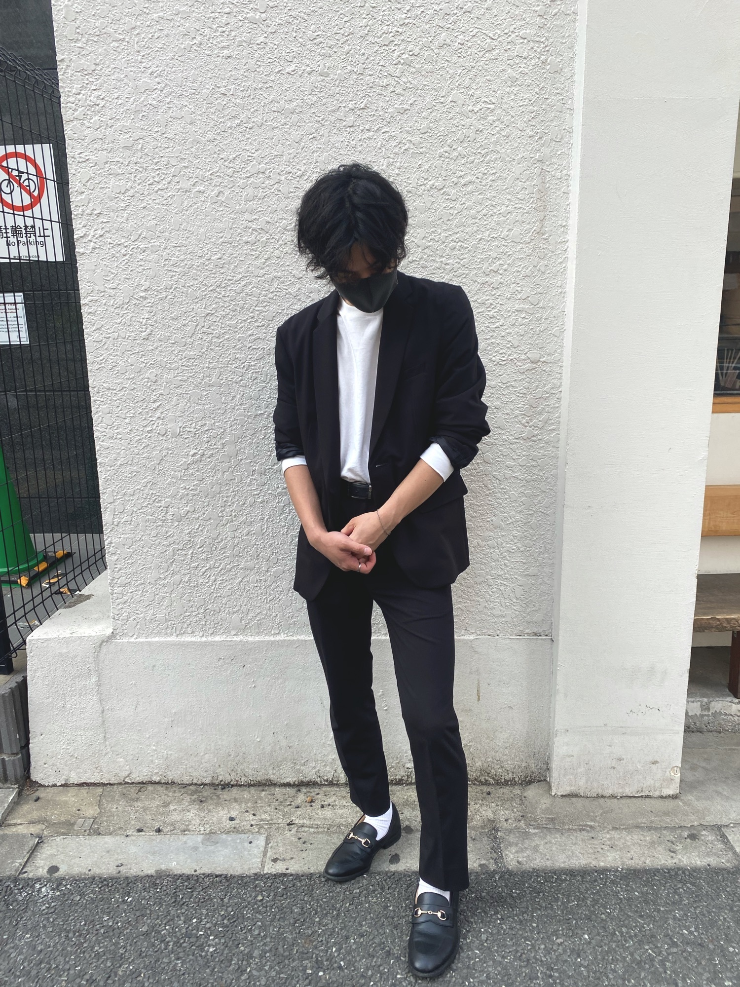 Casper John レイヤードテーラードジャケット ブラック Mサイズ