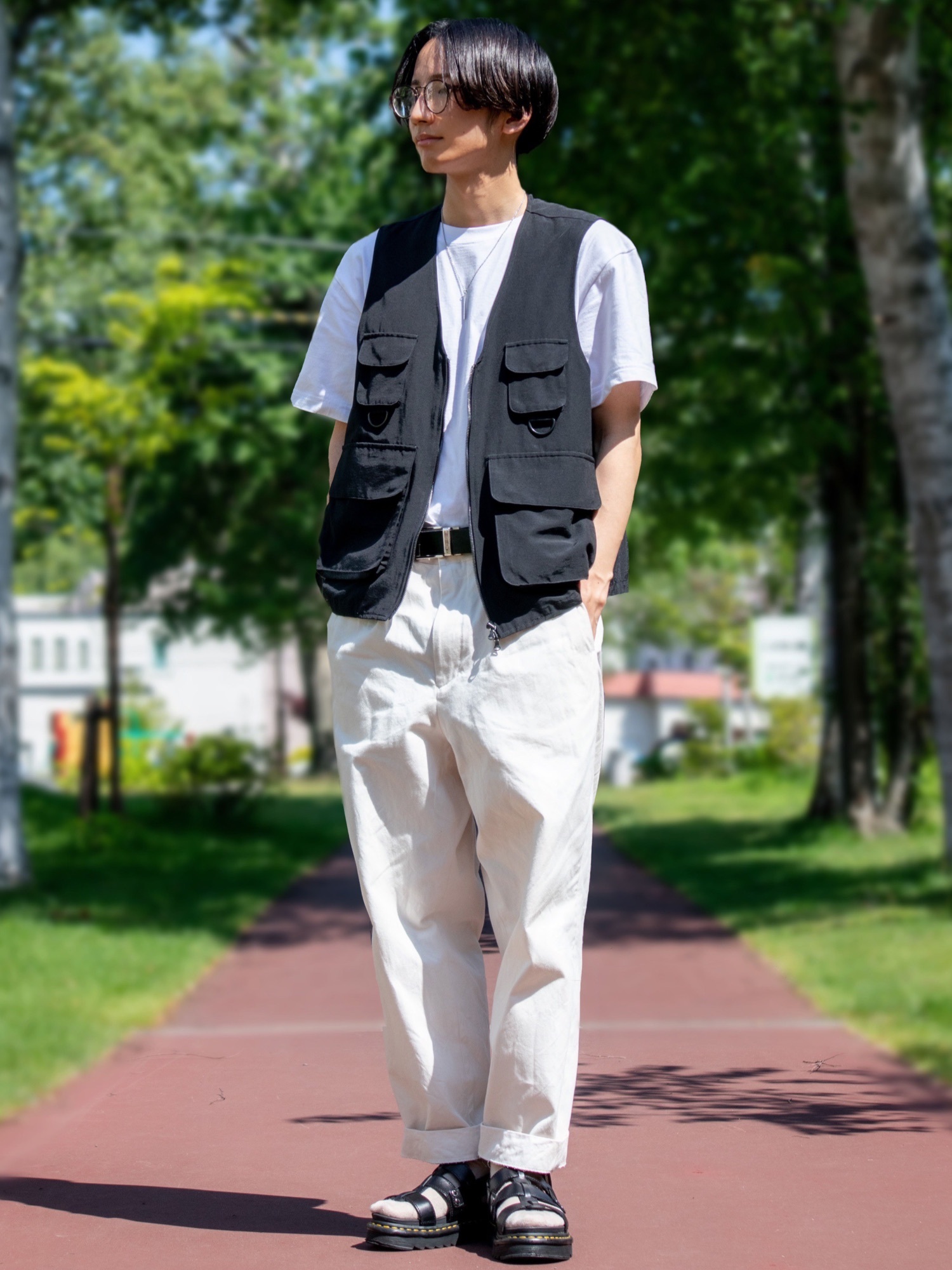 SHAREEF（シャリーフ）の「STUDIOUS別注BACK PRINT VEST（）」 - WEAR