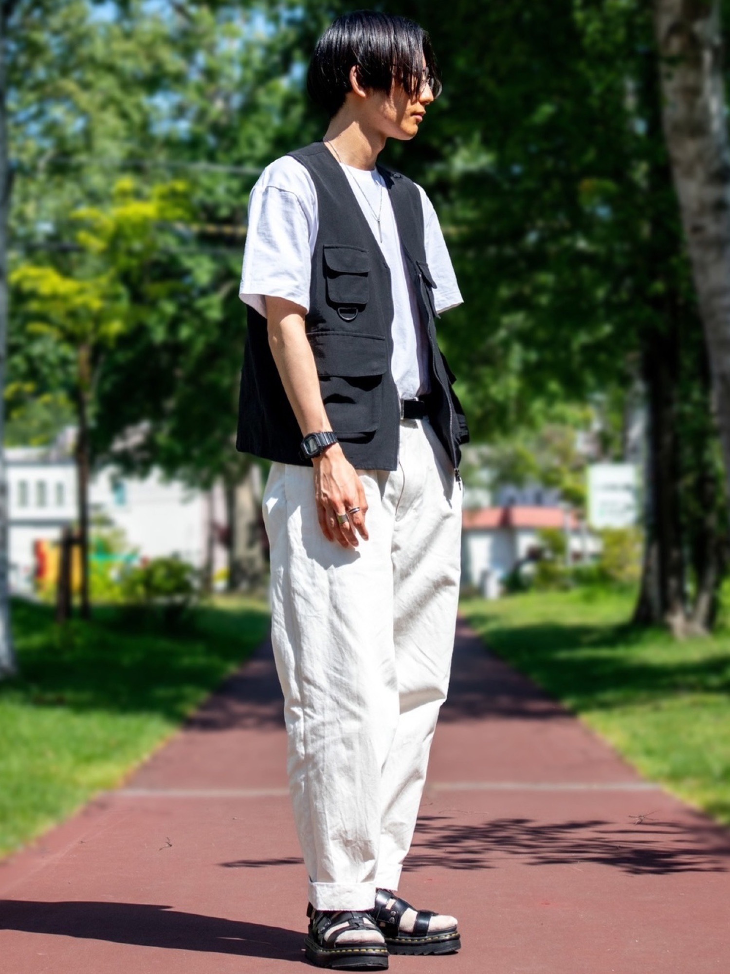 SHAREEF（シャリーフ）の「STUDIOUS別注BACK PRINT VEST（）」 - WEAR