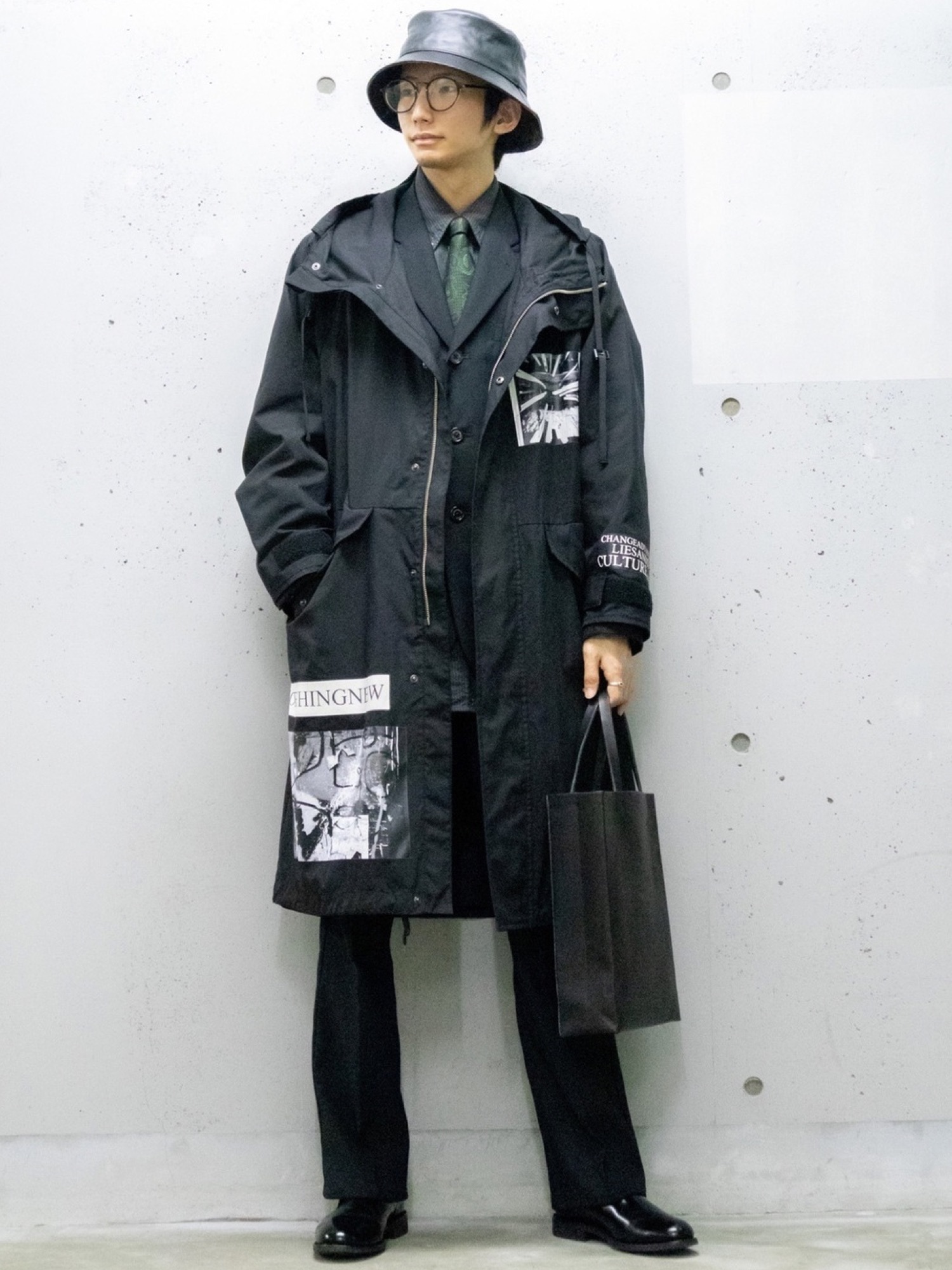 ハレ　嶋本丈士　フードコート　モッズコート　サイズM HARE（ハレ）の「HARE×嶋本丈士 コラボフォトフードコート(HARE