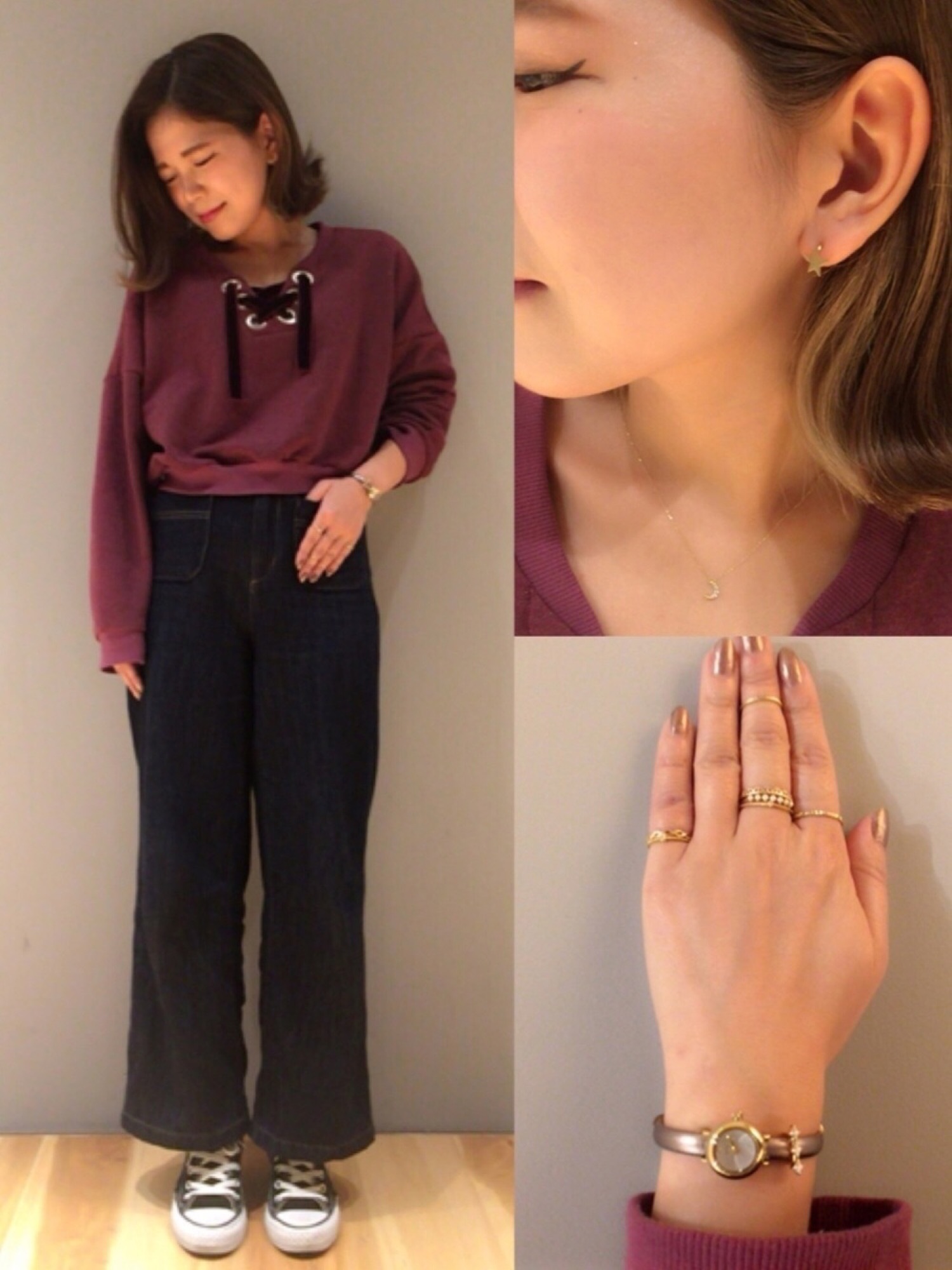 ete（エテ）の「ビジュー ウォッチチャーム（アナログ腕時計