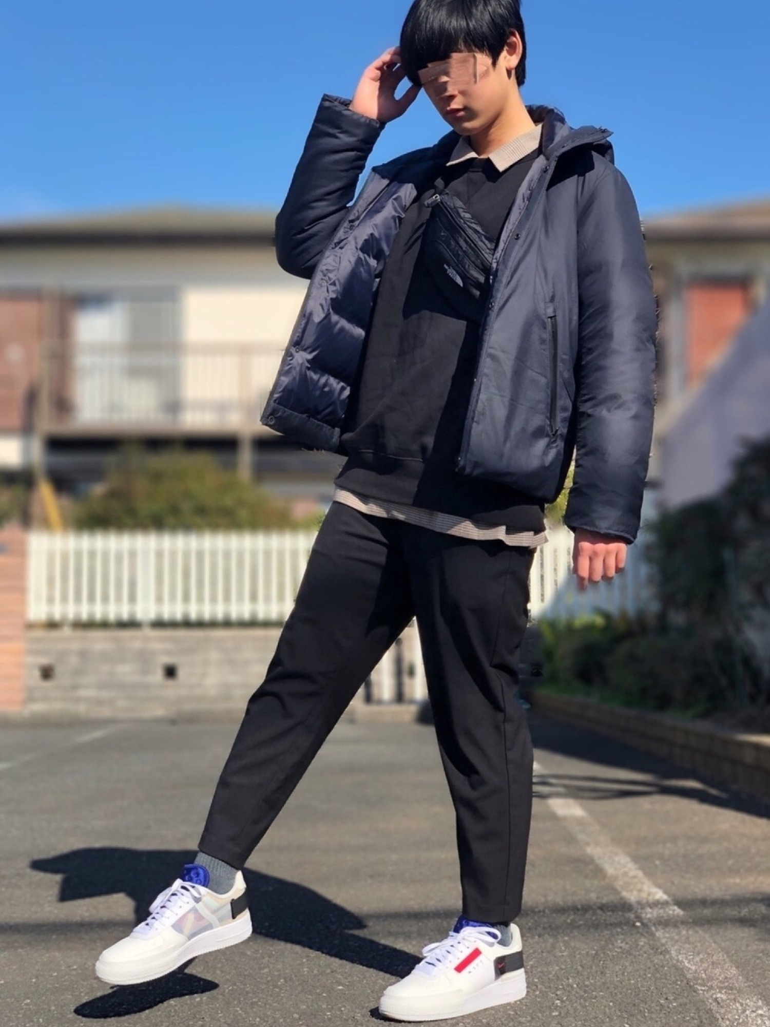 LIDNM（リドム）の「CORDURAナイロンフーデッドダウン【ブラック 