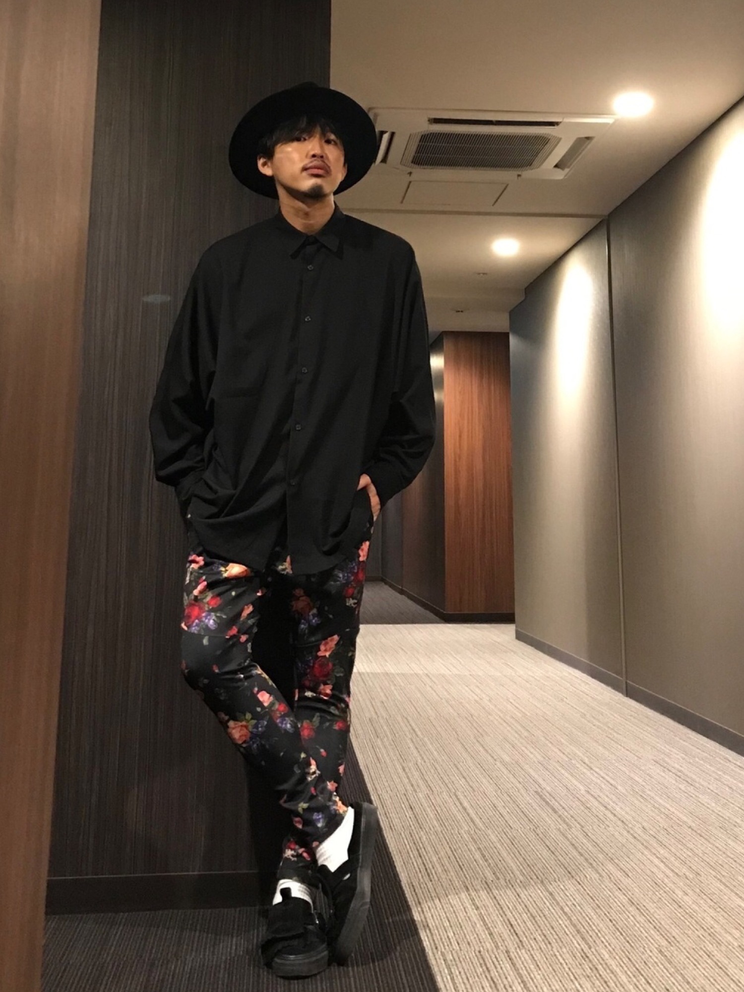 グリムクラップ Floral overall pattern Jersey 花柄 ジャージ