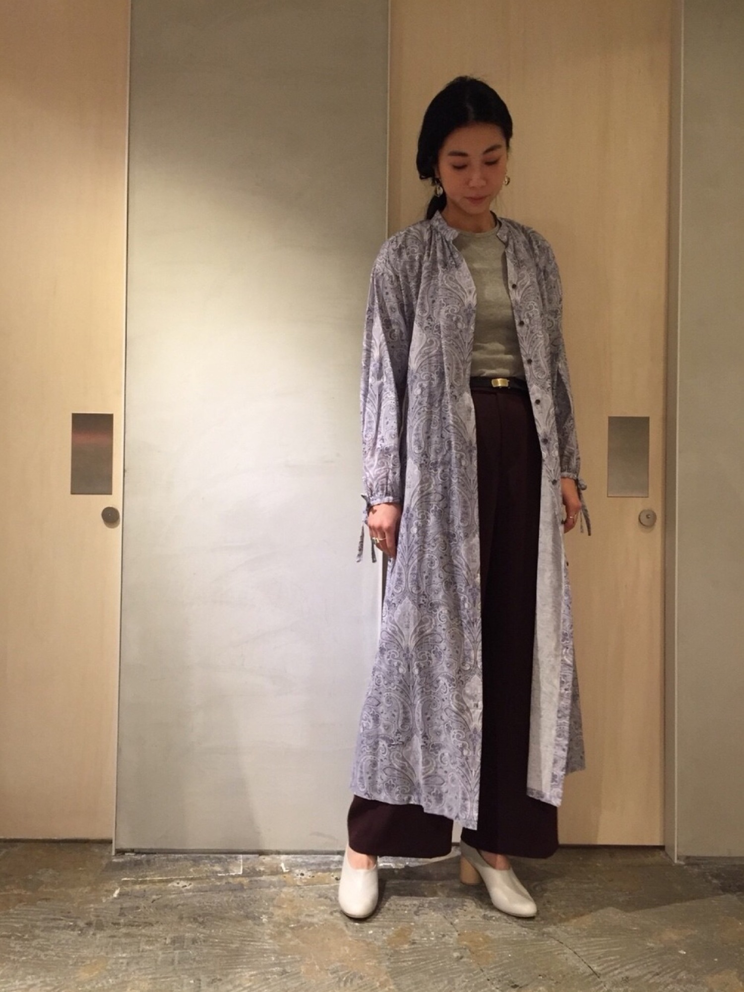 rukkilill（ルッキリル）の「Cu/C ペイズリー キーネックロングO.P. 