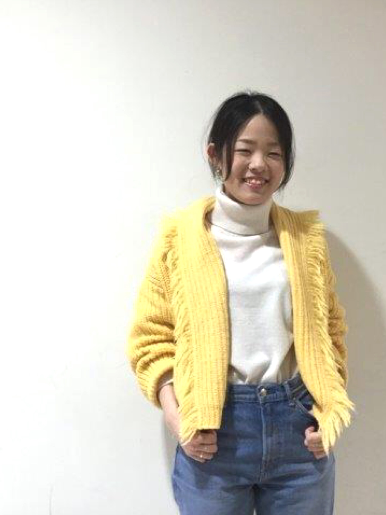 45R - 45r / フォーティファイブアール | アルル畦編みフリンジボレロ カーディガン | 0 | ネイビー | レディース 45R - 45r / フォーティファイブアール | アルル畦編みフリンジ