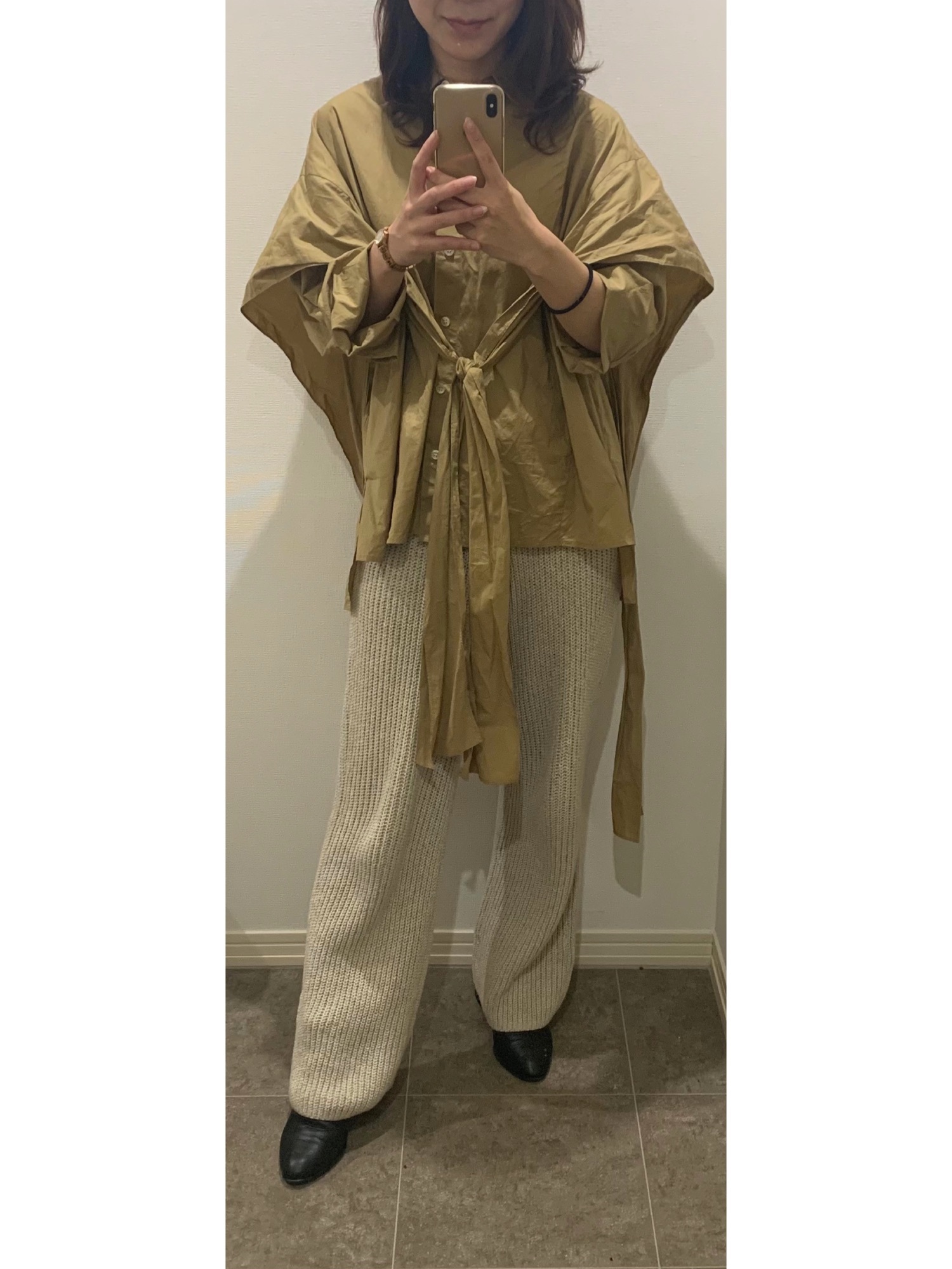 CLANE（クラネ）の「SIDE RIBBON OVER SHIRT（シャツ/ブラウス