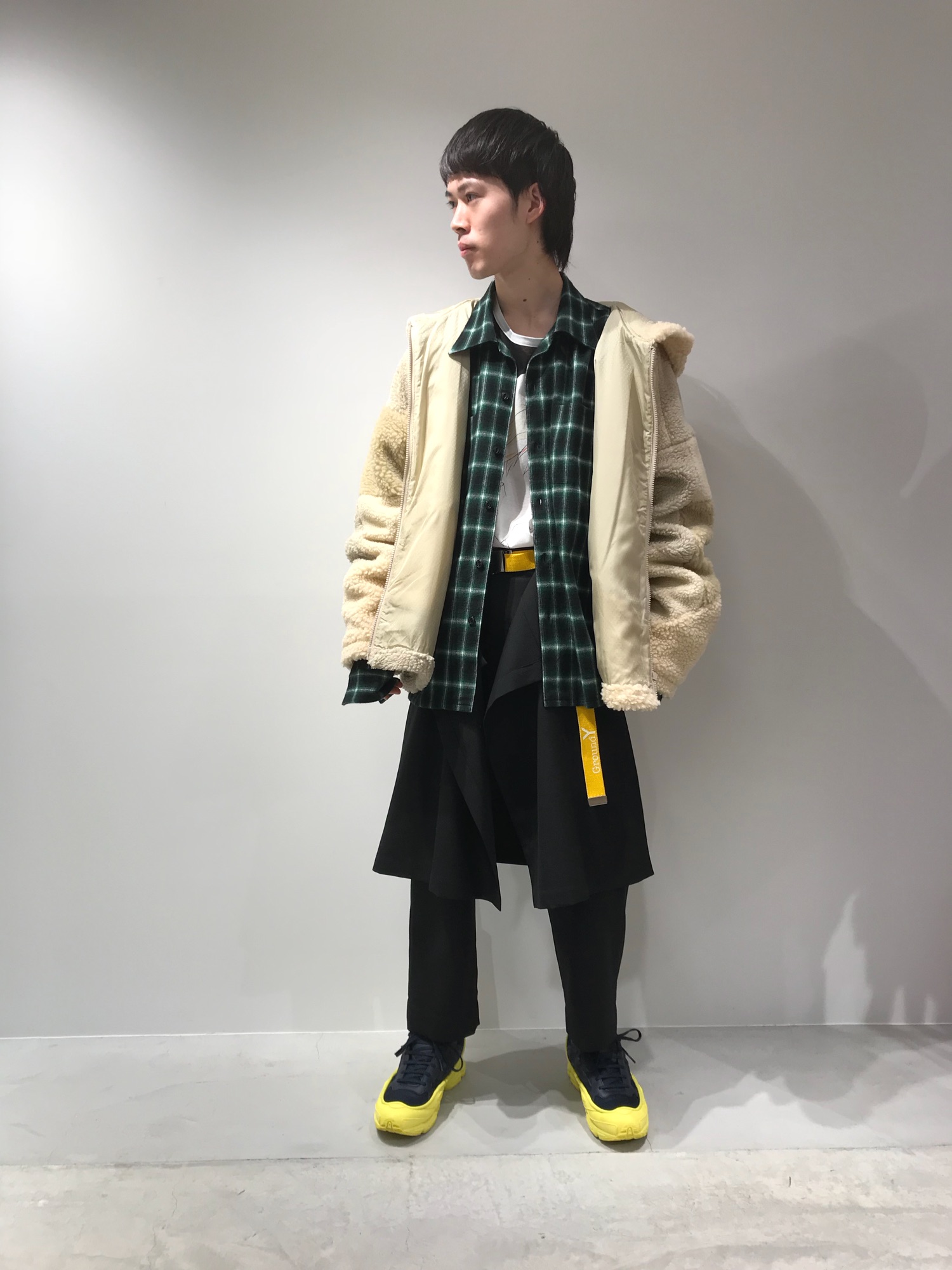 Anseason AnrealageアンリアレイジパネルパッチワークフーディーL