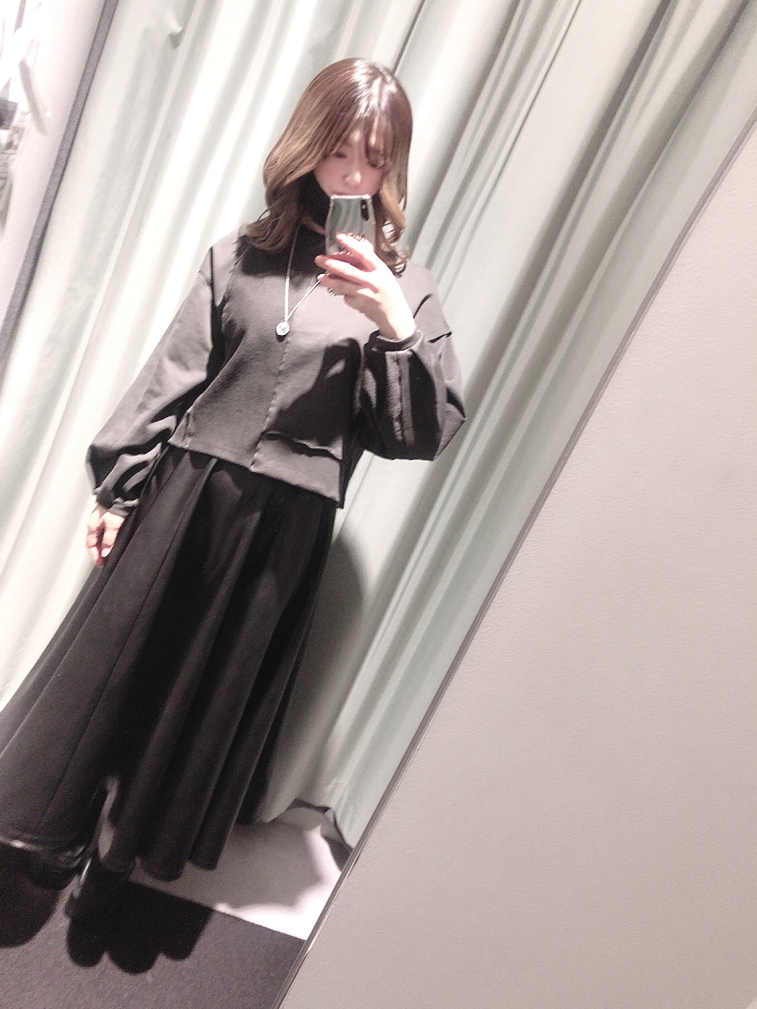 【未使用】 HARE シンセティックレザーサーキュラースカート HARE（ハレ）の「シンセティックレザーサーキュラースカート