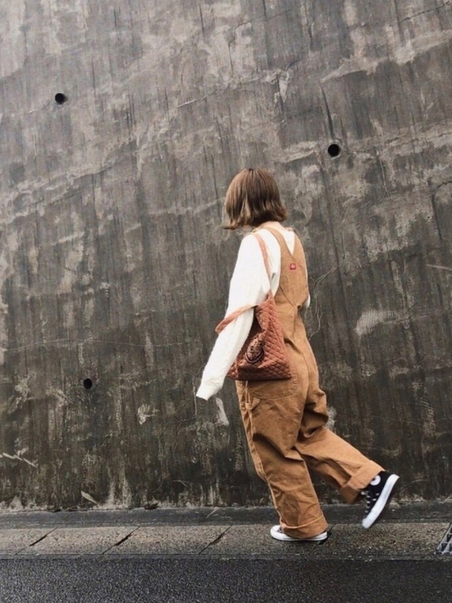 Dickiesのサロペット/オーバーオール（オレンジ系）を使った人気