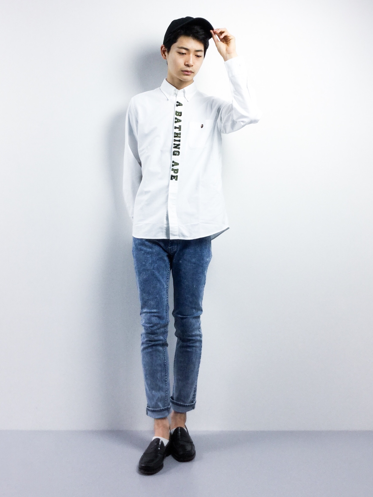 バドミントン　アメリカンベイプ　シャツ　Ｏ AMBIDEX Store ○fabric PAPA シャツ(F STRIPE MIX): FLAT-cic