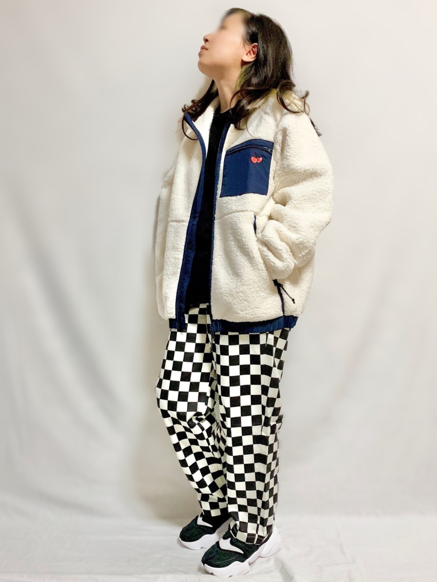 KIRSH キルシー　ボアジャケット　ブラック　チェリー KIRSH（キルシー）の「CHERRY POCKET FLEECE JUMPER/チェリー