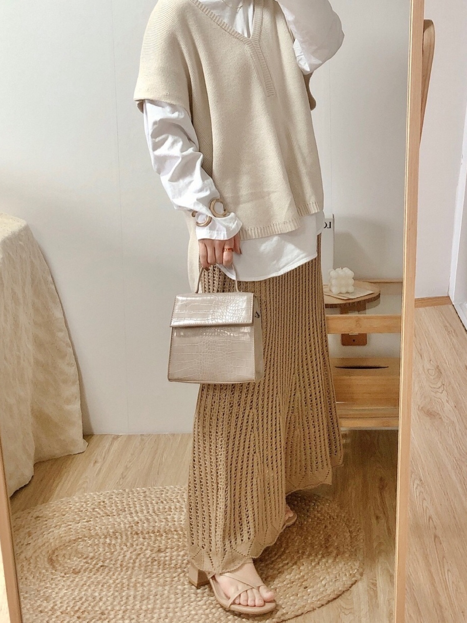 GRL（グレイル）の「透かし編みニットスカート（スカート）」 - WEAR