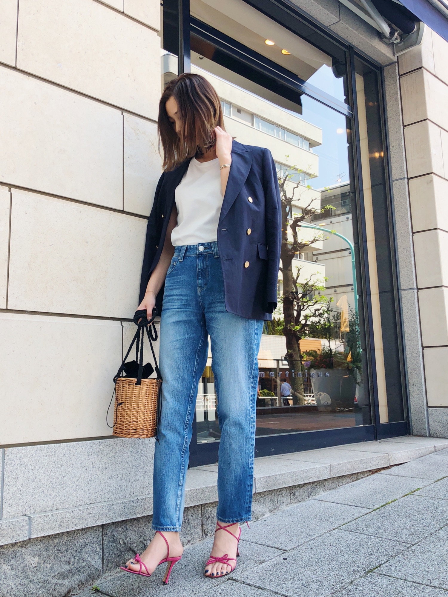 MACPHEE（マカフィー）の「コットンリネンシルク ダブルブレスト